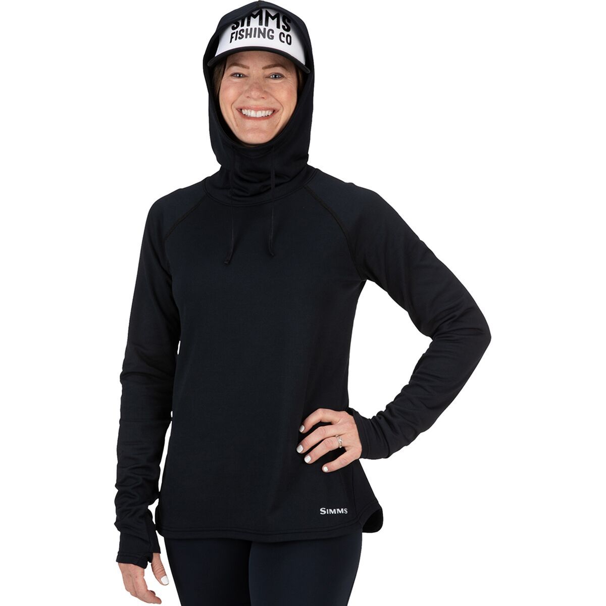 Simms Heavyweight Baselayer Hooded Top - Women's Black, XXL
