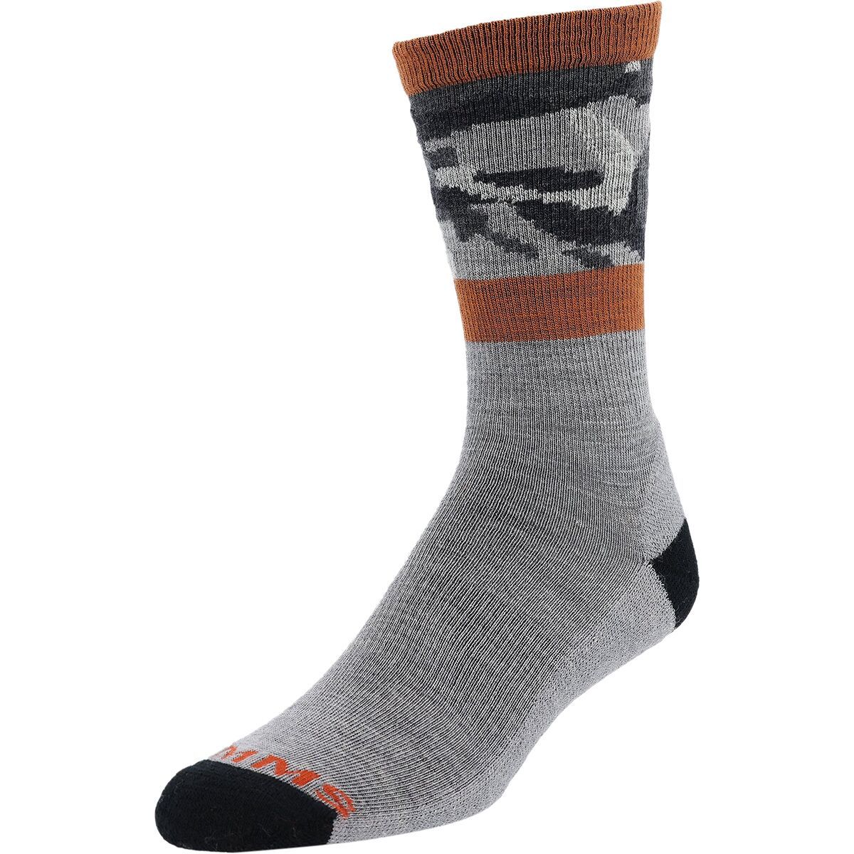 Simms Daily Sock Woodland Camo Steel, L