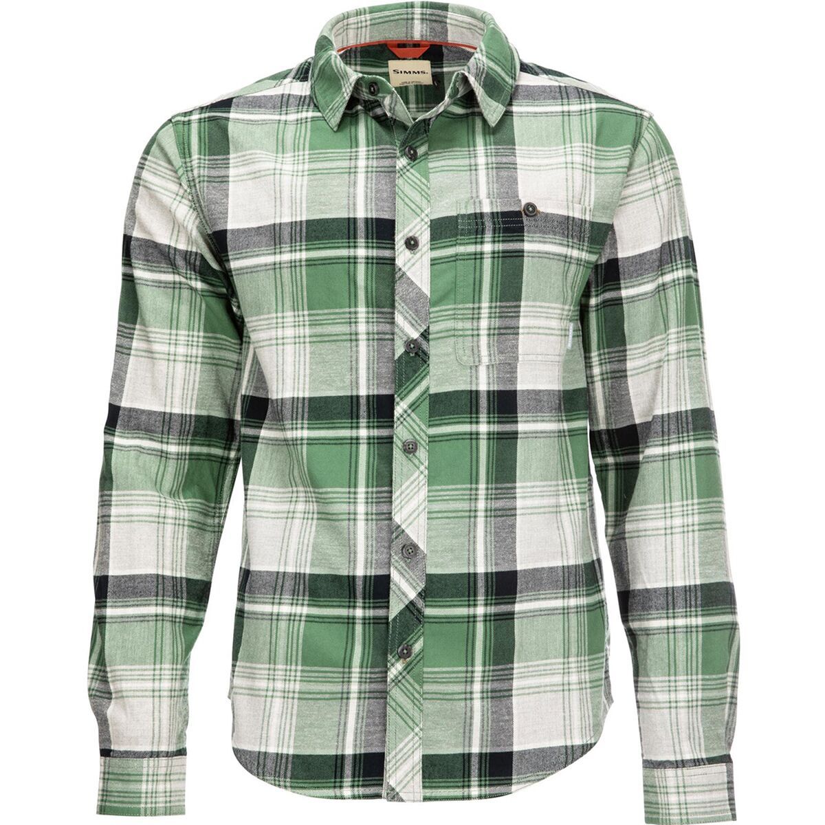 Simms Dockwear Cotton Flannel Shirt - Men's Moss Pearl Plaid, XL