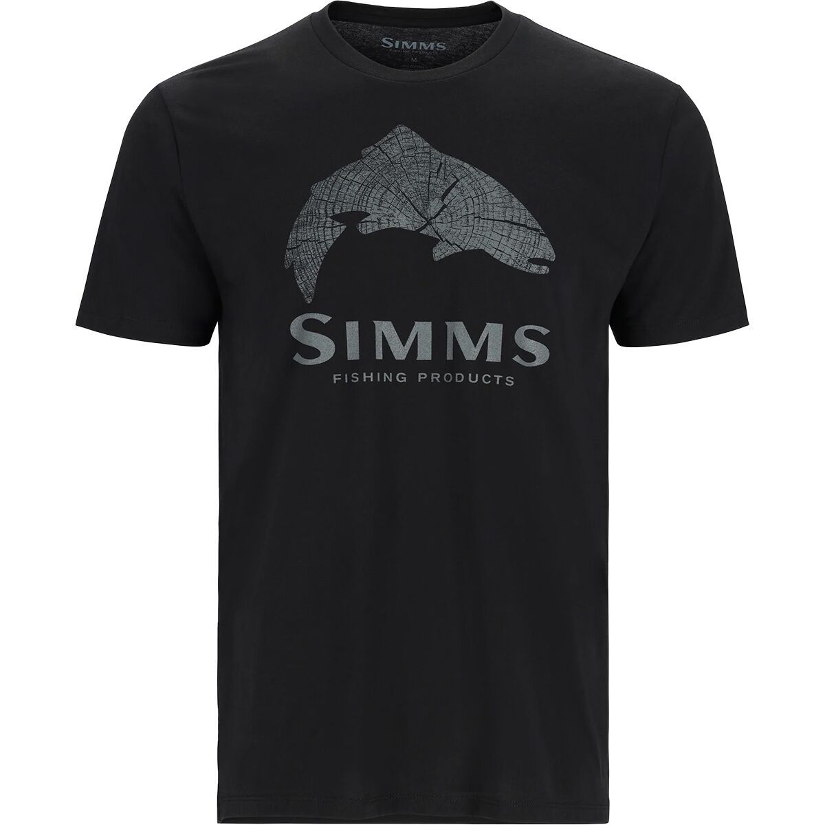 Simms Wood Trout Fill T-Shirt - Men's Black, S