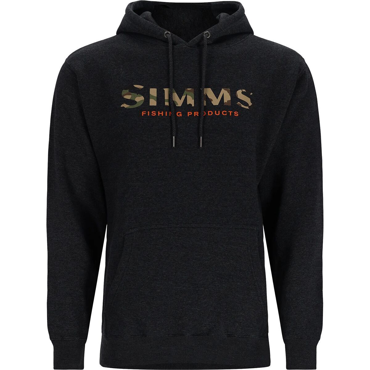 Simms Logo Hoodie - Men's Charcoal Heather, 3XL
