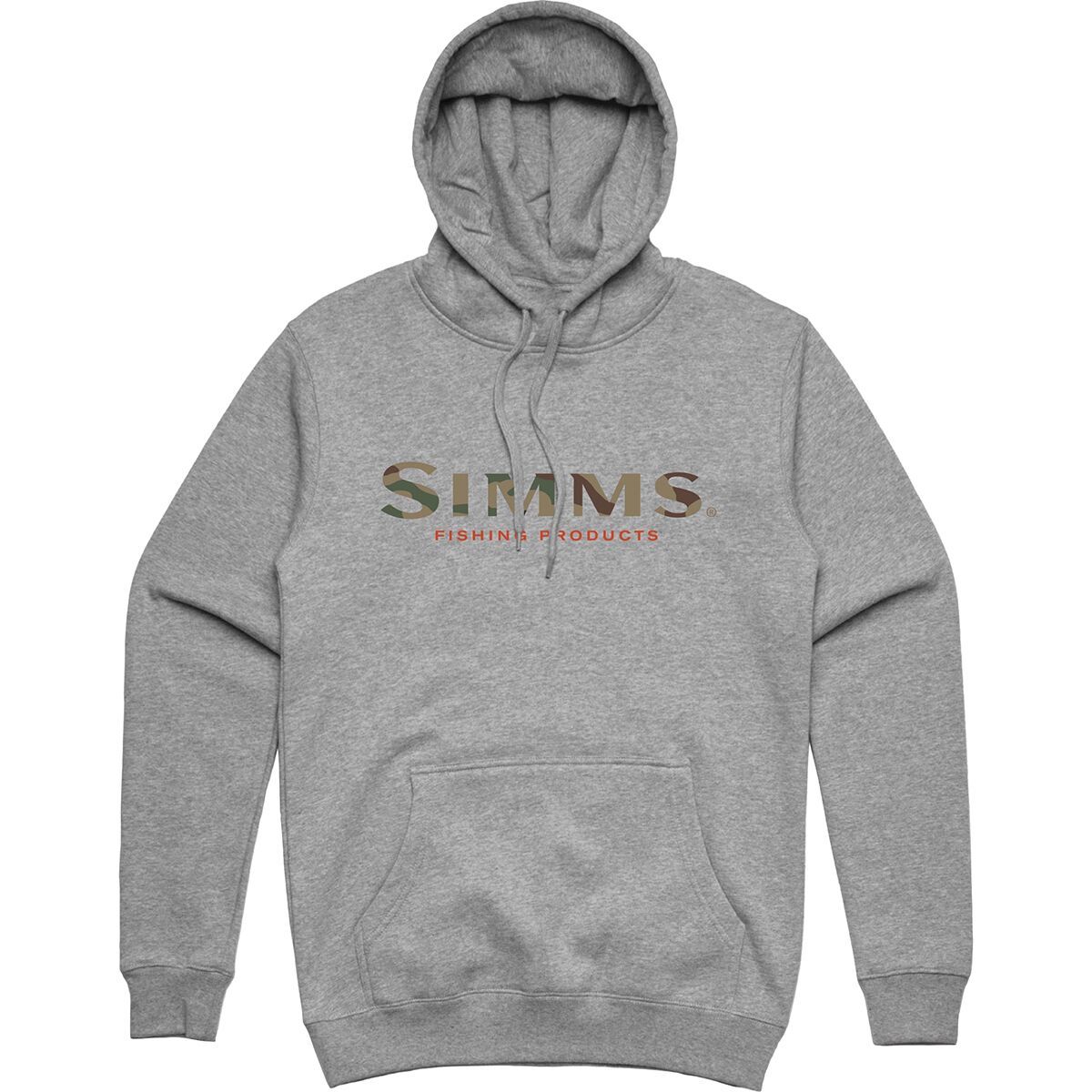 Simms Logo Hoodie - Men's Grey Heather, 3XL