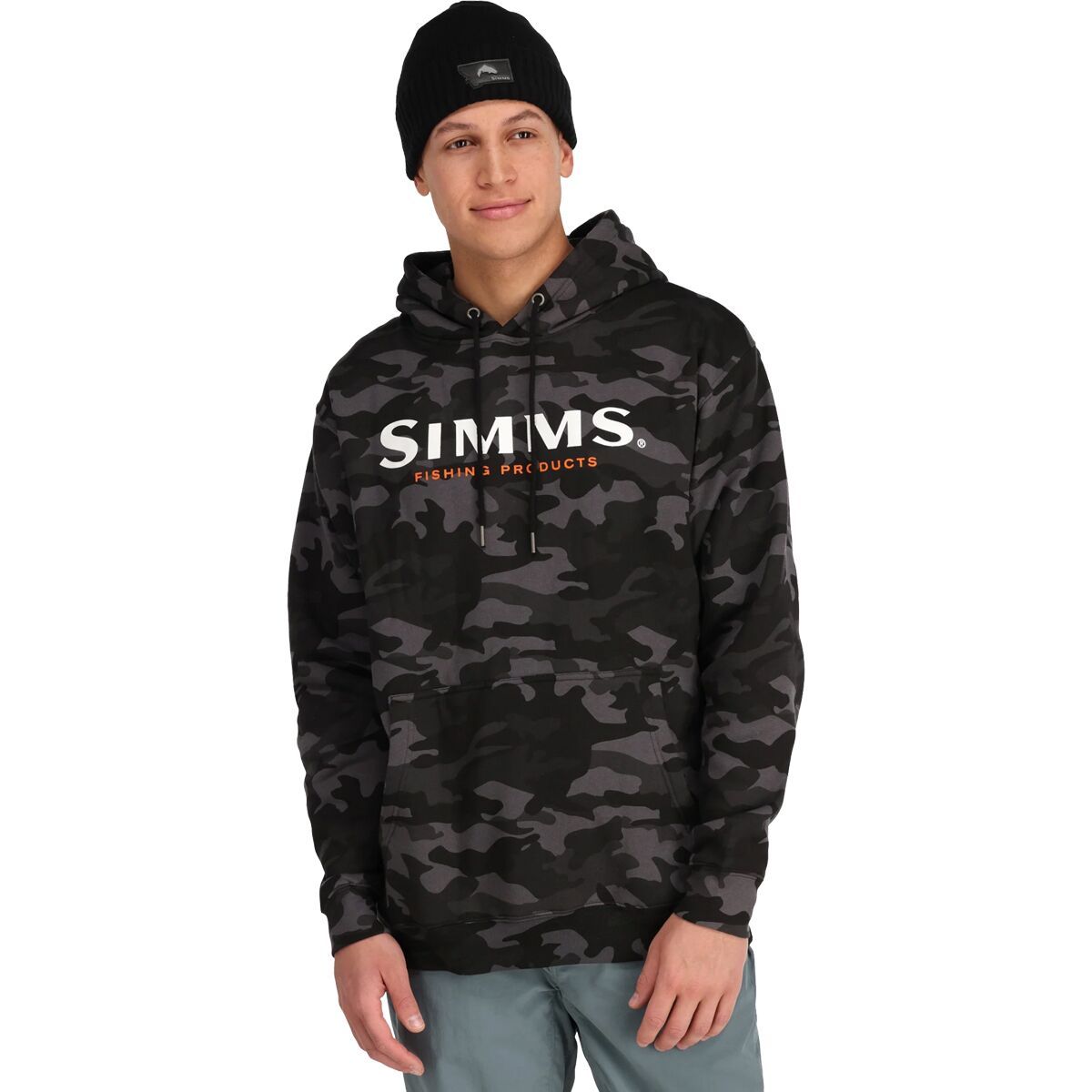 Simms Logo Hoodie - Men's Woodland Camo, XL