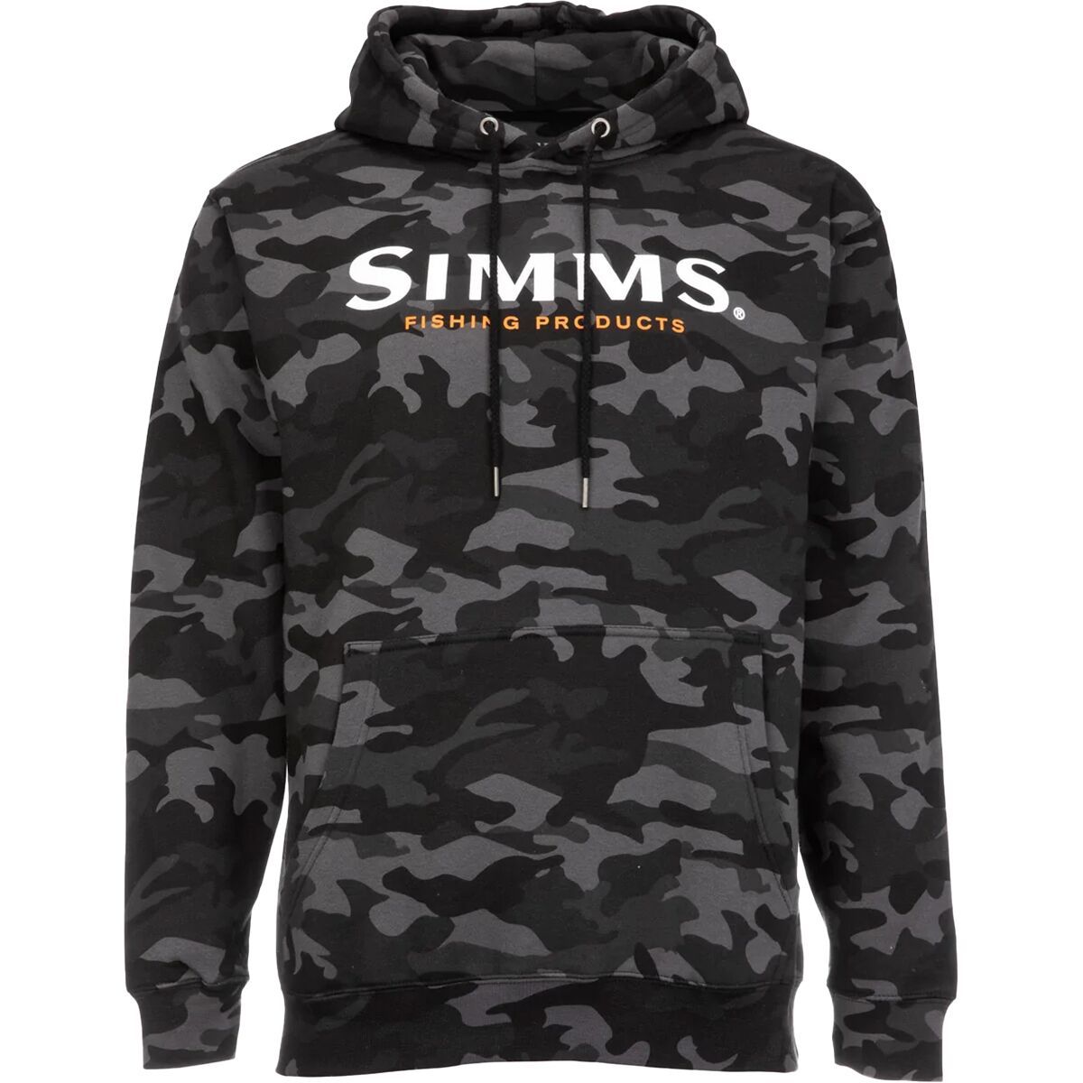 Simms Logo Hoodie - Men's Woodland Camo Carbon, 3XL