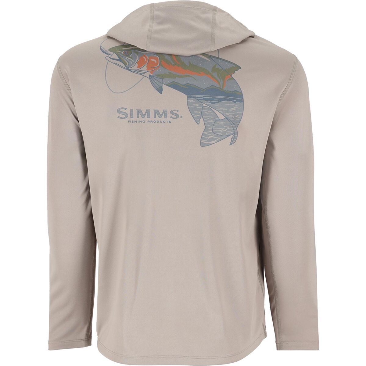 SIMMS M's Wooden Flag Trout Hoody L グレー Simms Men's Wooden Flag Trout Hoody - Military Heather