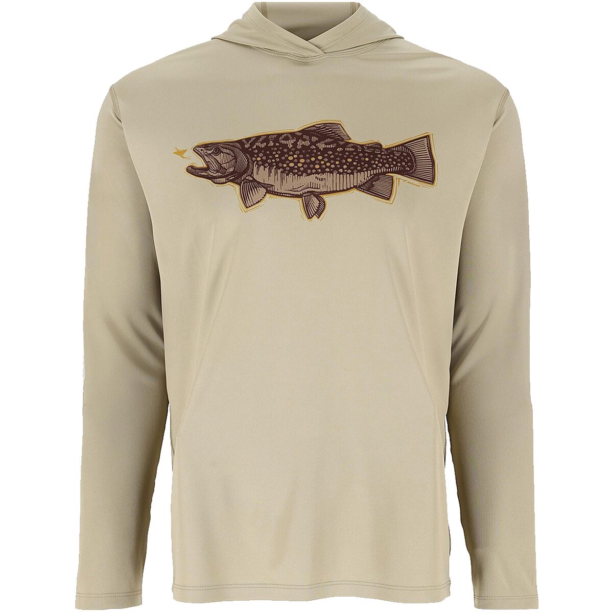 Image of Simms Artist Series Tech Hoodie - Men's Stone Trout Fly, XXL