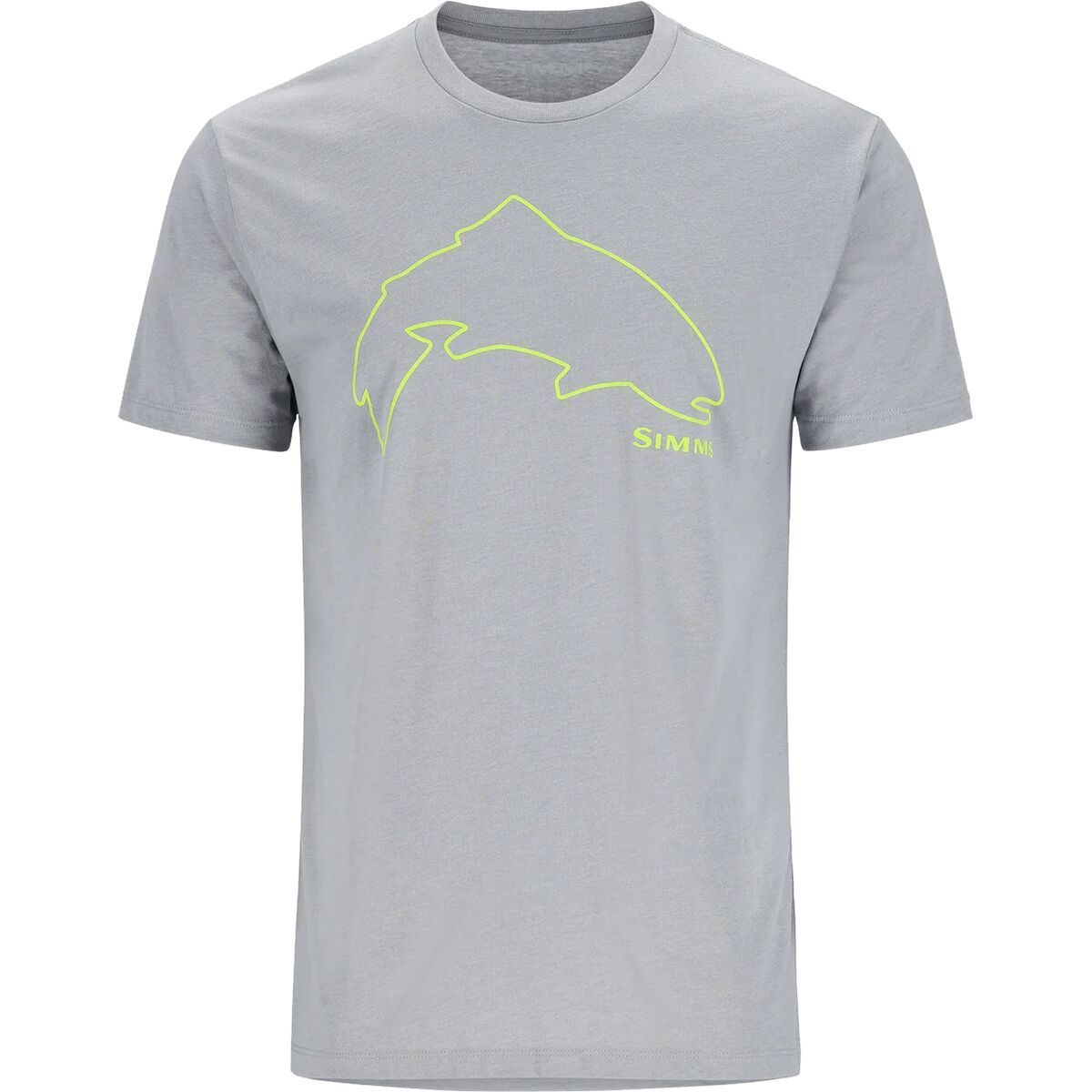 Simms Trout Outline T-Shirt - Men's Stone Heather, XL