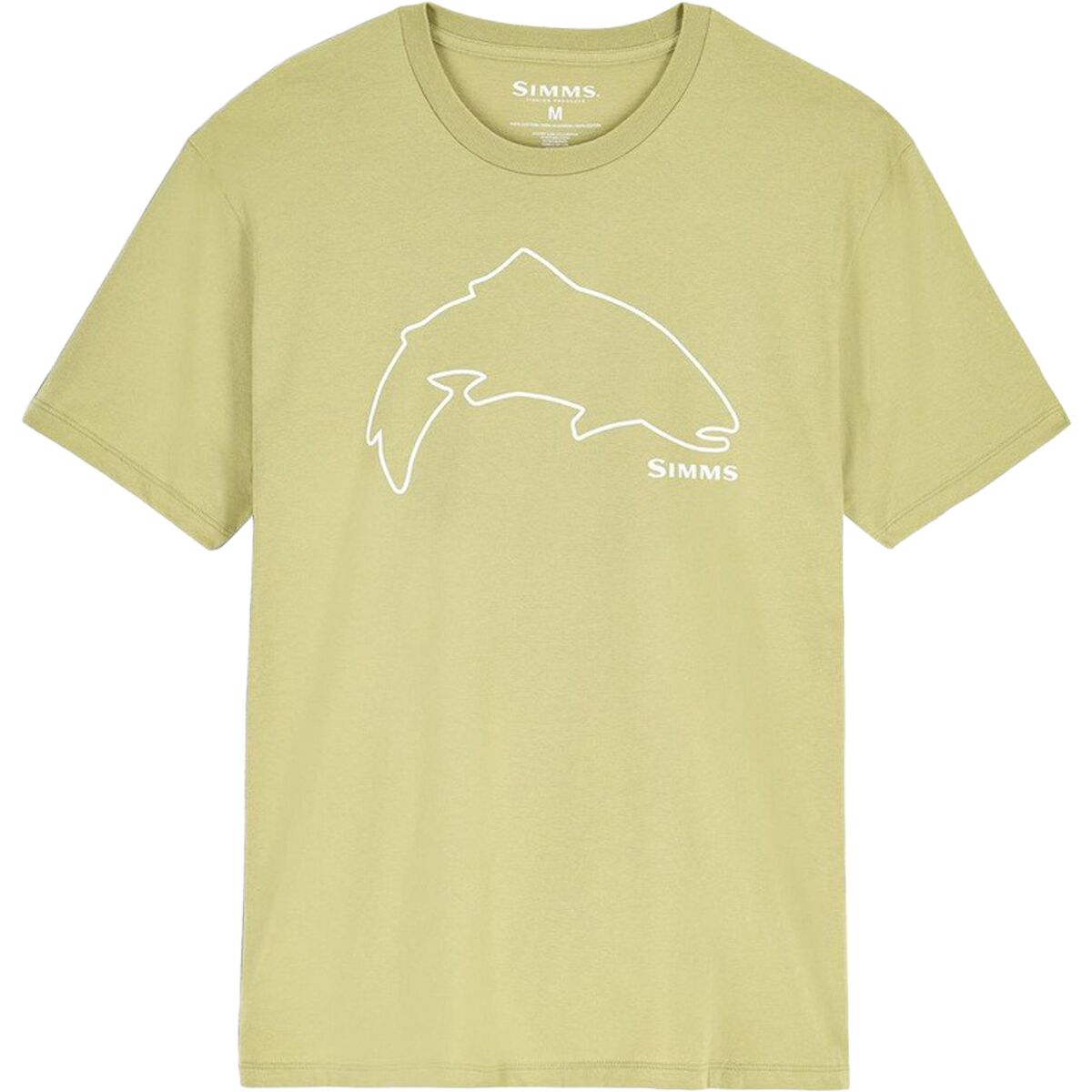 Image of Simms Trout Outline T-Shirt - Men's Tent Green, L