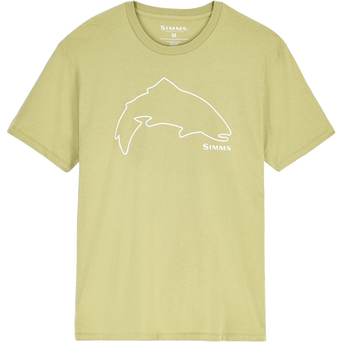 Image of Simms Trout Outline T-Shirt - Men's Tent Green, M