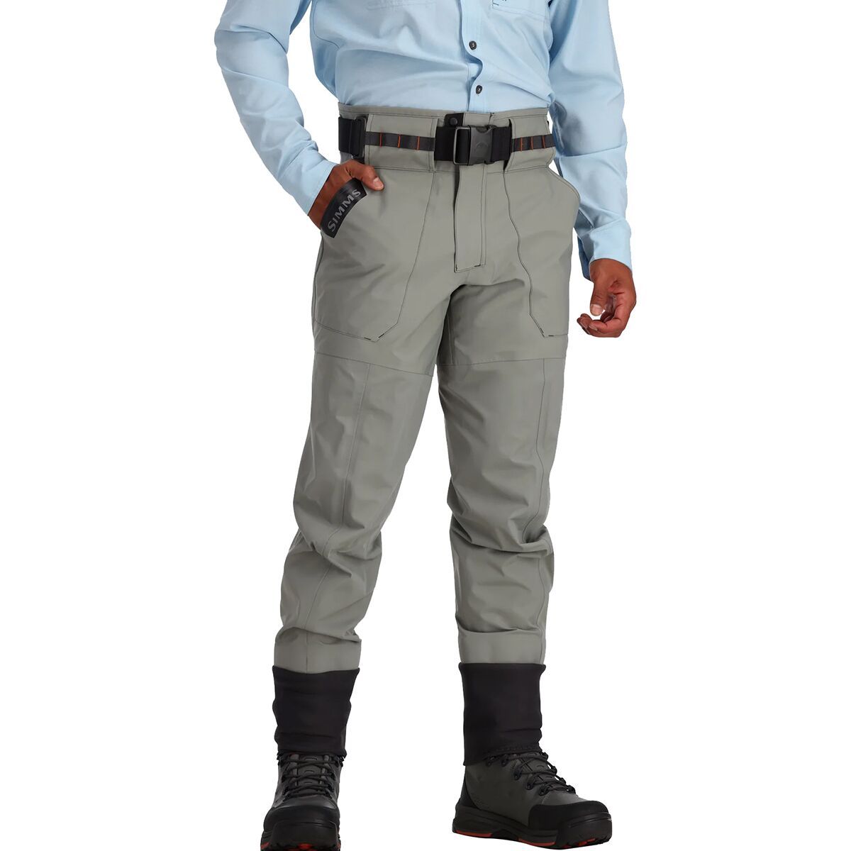 Image of Simms Freestone Pant Wader - Men's Smoke, L-(9.0-11.0)
