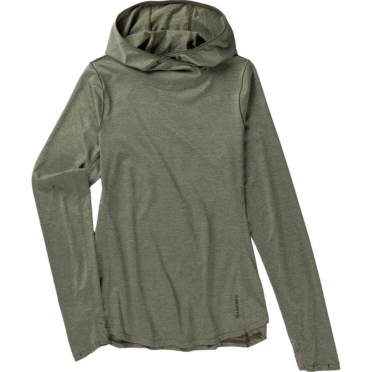 Image of Simms Bugstopper Solarflex Hoodie - Women's Loden Heather, L