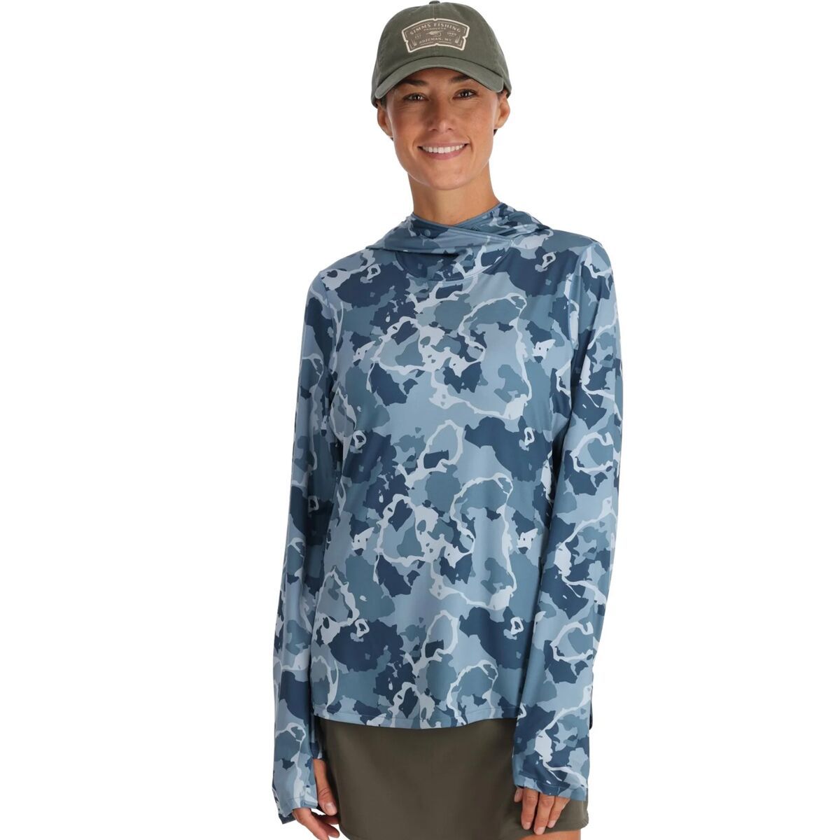 Simms Solarflex Hoodie - Women's Regiment Camo Neptune, XS