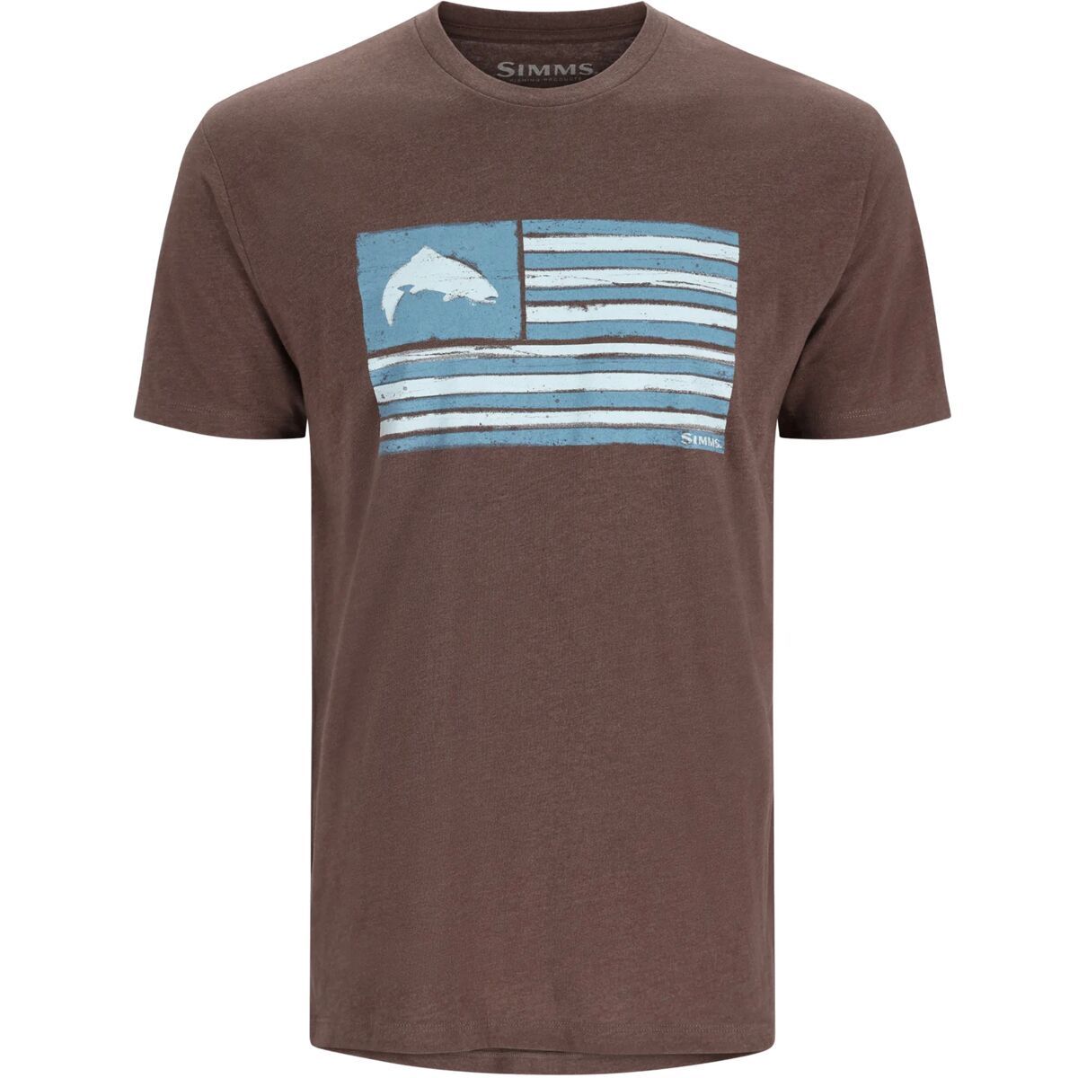 Simms Simms Americana Short-Sleeve T-Shirt - Men's Brown Heather, 3XL