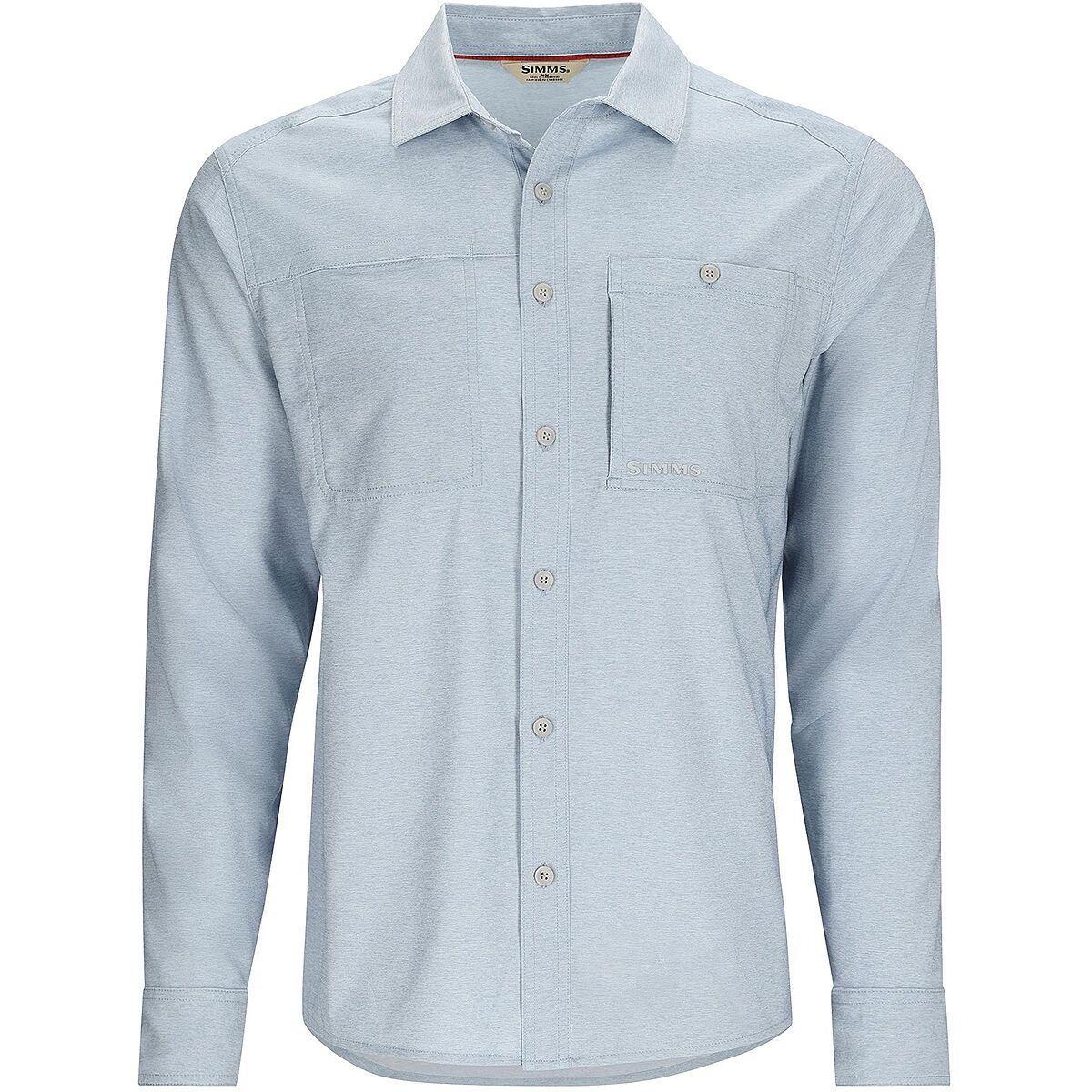 Image of Simms Simms Challenger Long-Sleeve Shirt - Men's Steel Blue, XXL