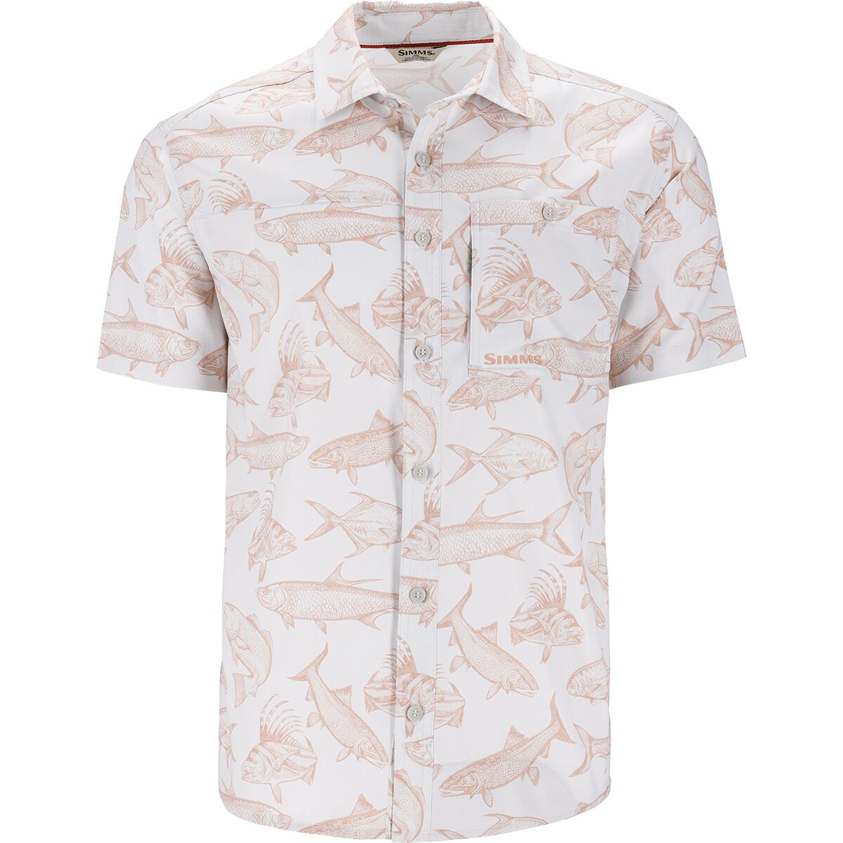 Image of Simms Simms Challenger Short-Sleeve Shirt - Men's Saltwater Cloud, L
