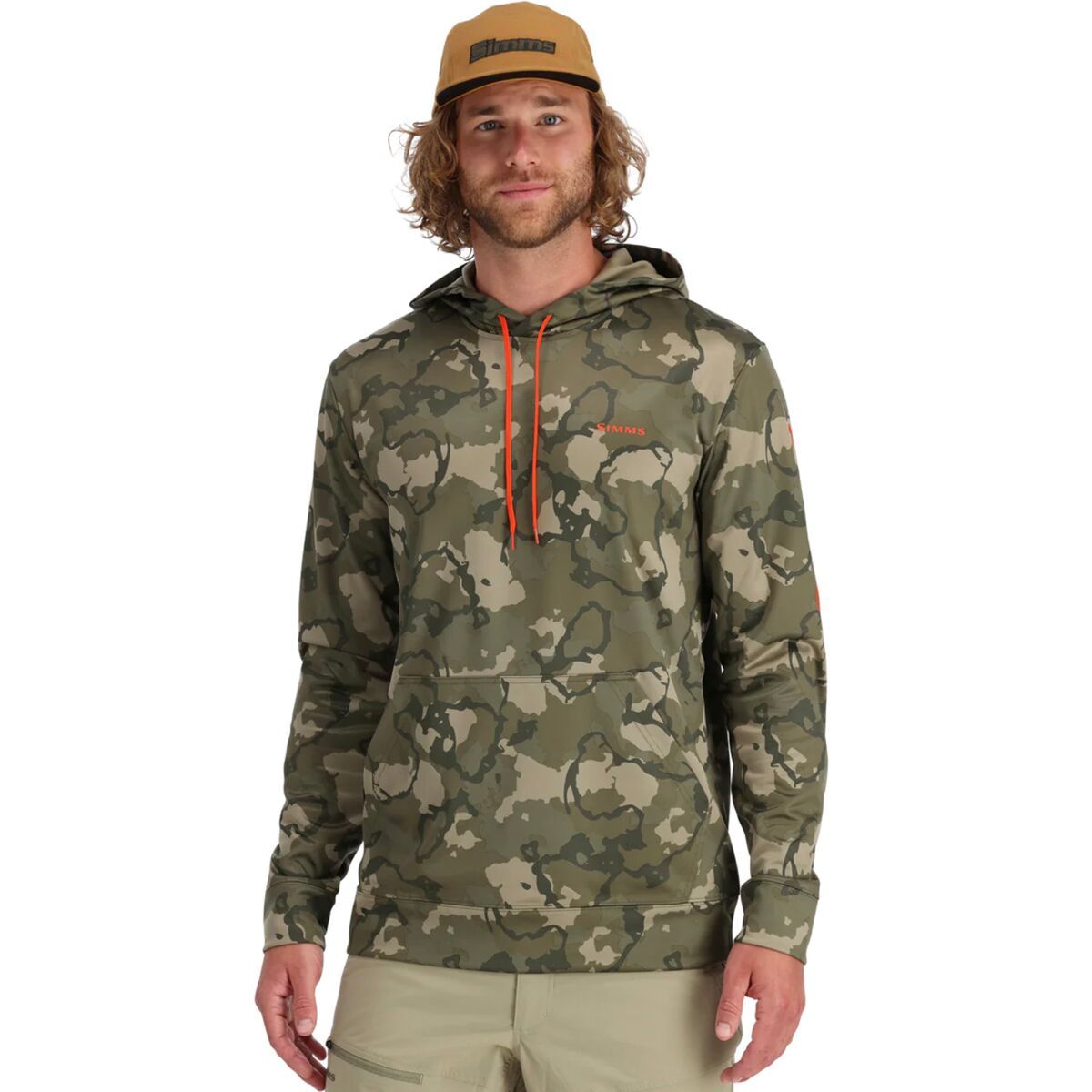 Simms Simms Challenger Solar Hoodie - Men's Camo Olive Drab/Camo Carbon, XXL