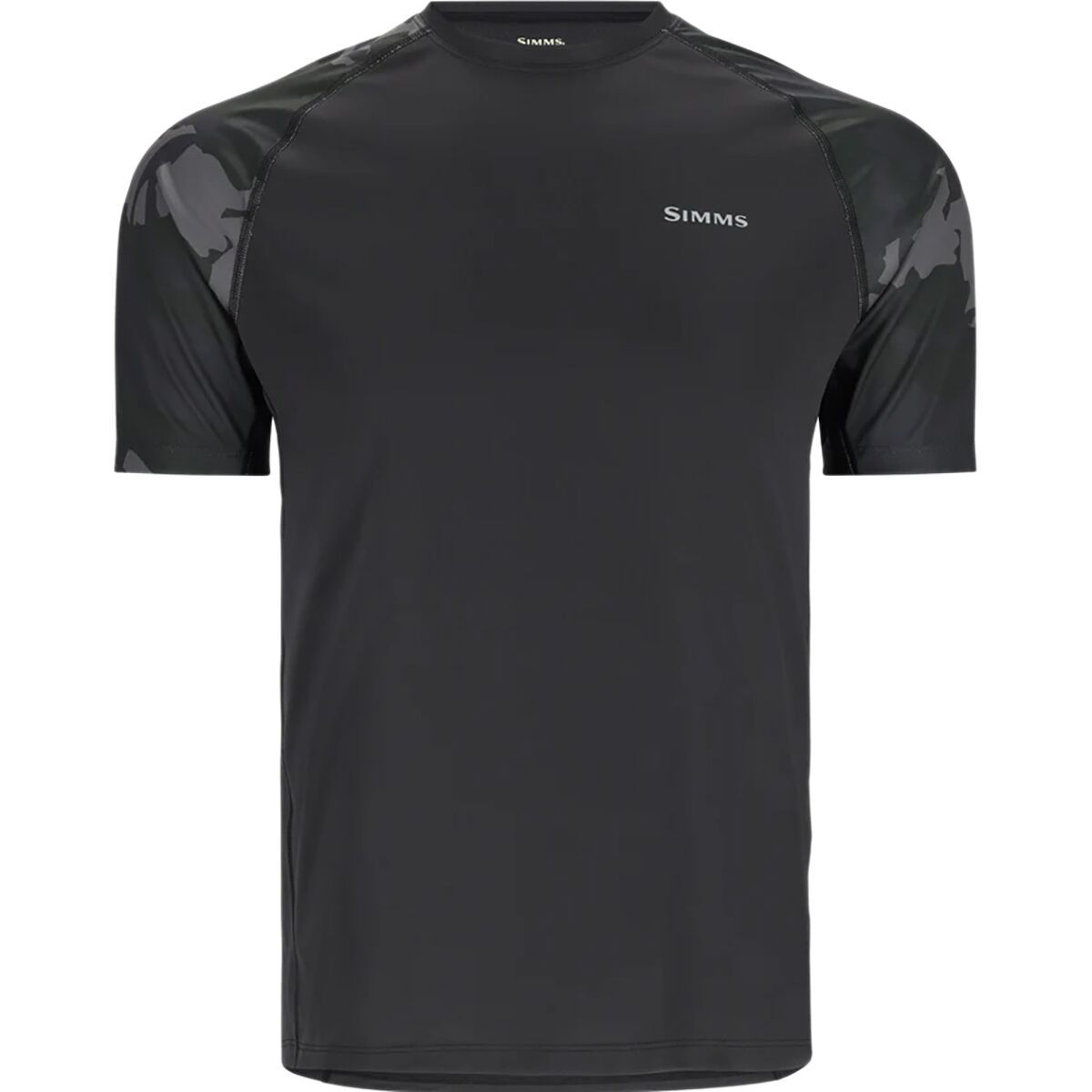 Simms Simms Challenger Solar T-Shirt - Men's Black/Regiment Camo Carbon, L