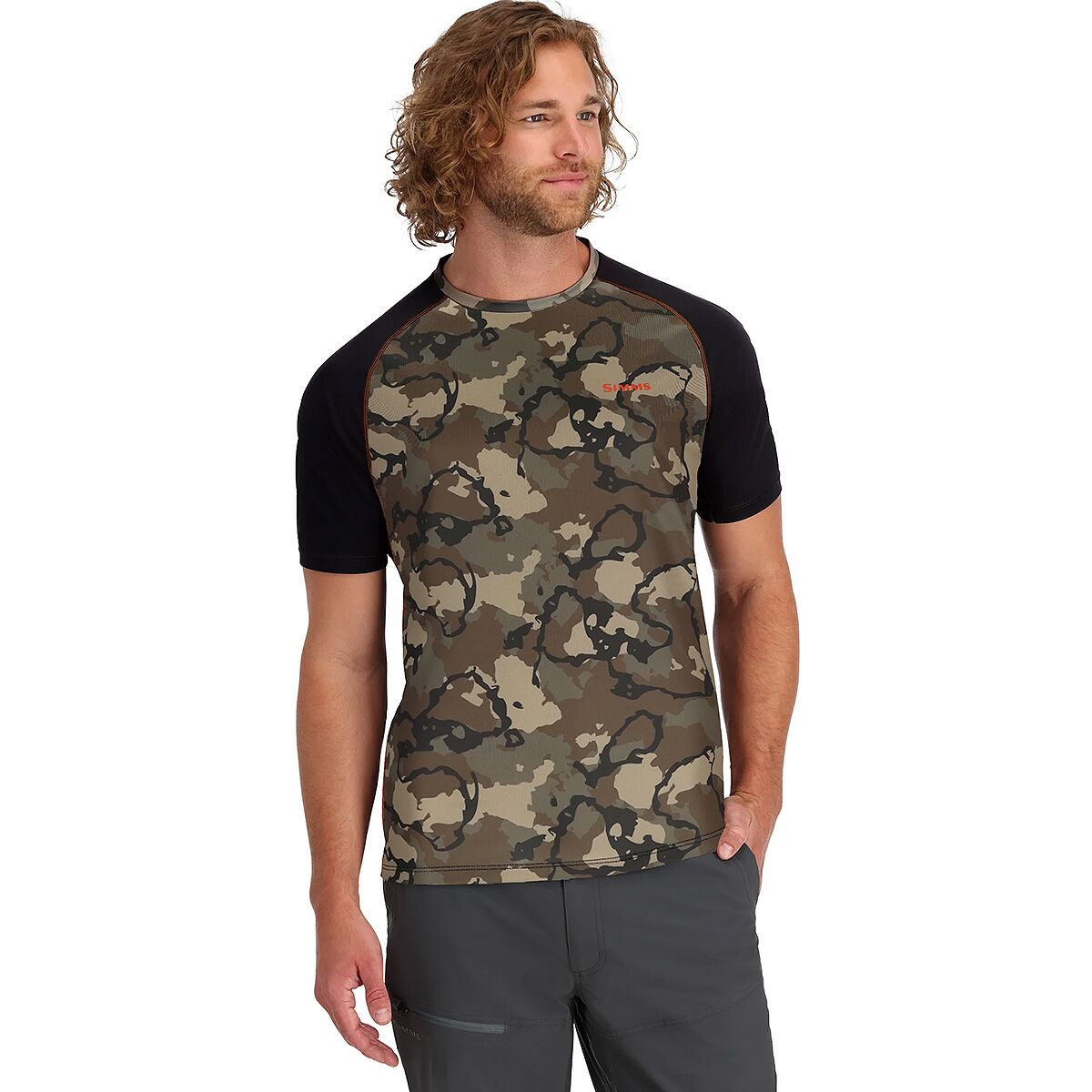 Simms Simms Challenger Solar T-Shirt - Men's Regiment Camo Olive Drab/Carbon, 3XL