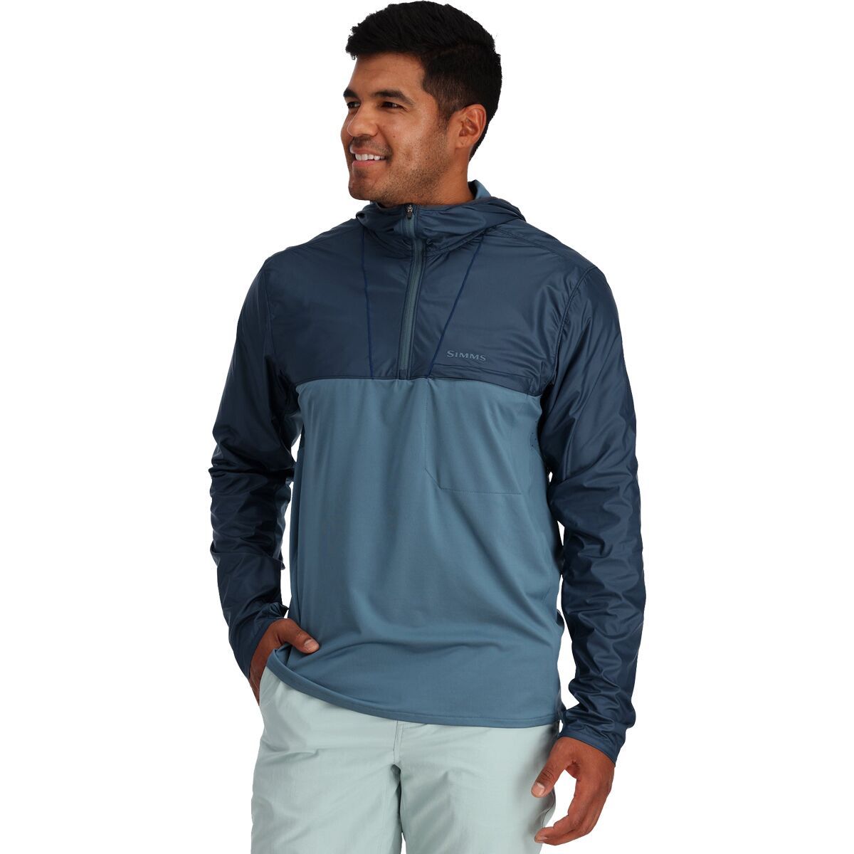 Simms SolarFlex Wind Hoodie - Men's Neptune/Midnight, L
