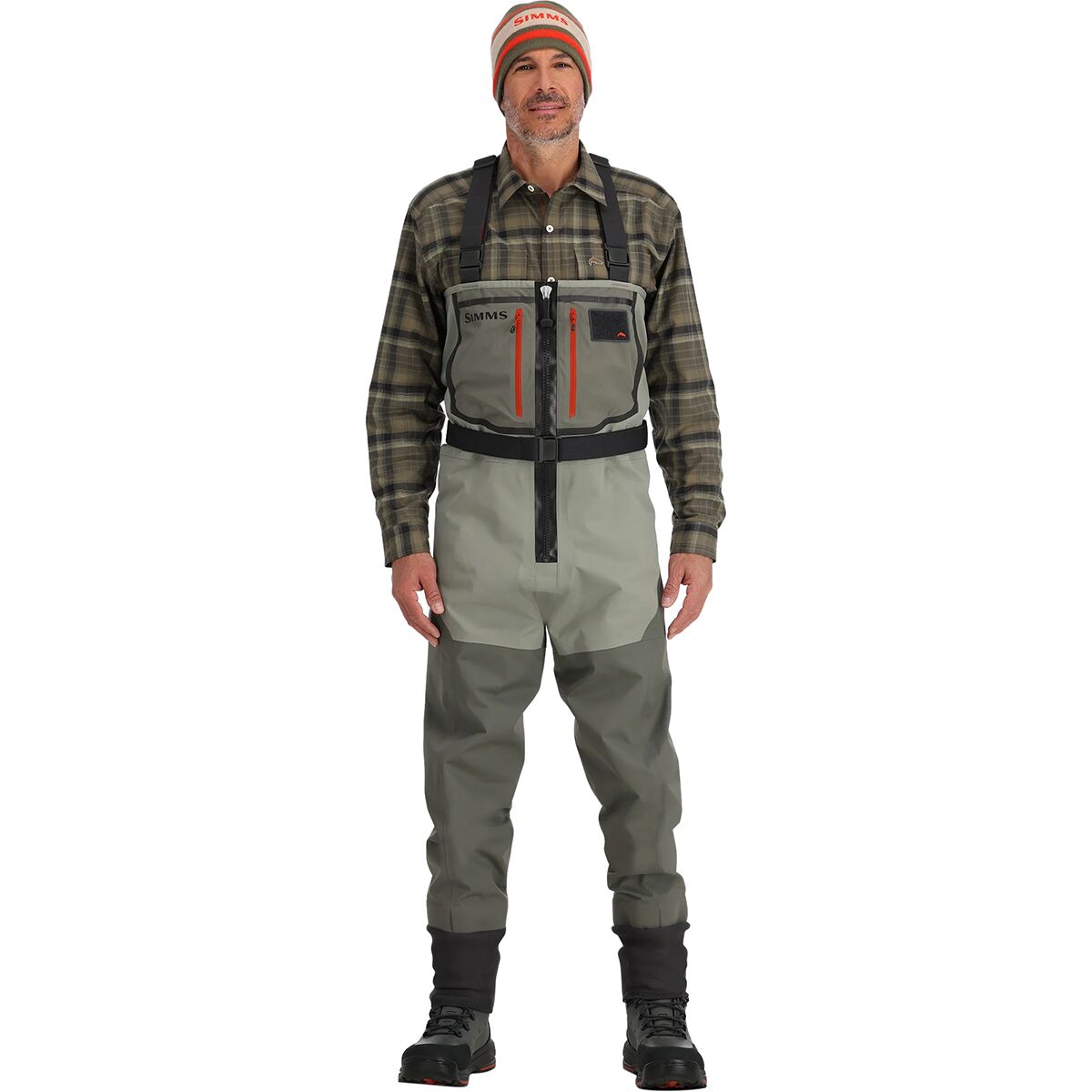 Image of Simms Freestone Z Stockingfoot - Men's Smoke, L(12-13)