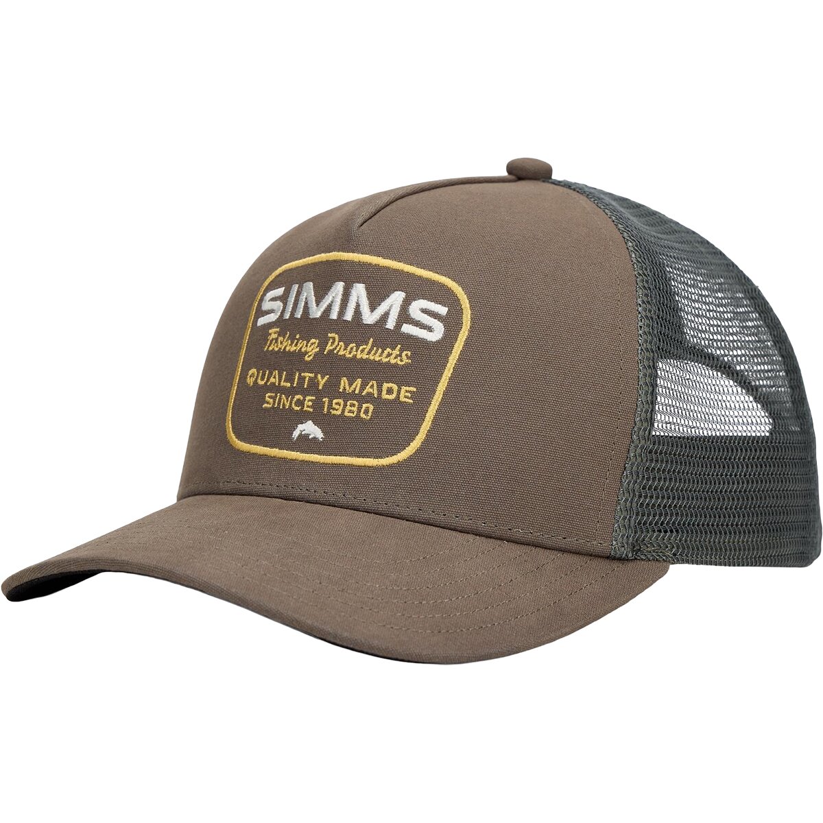 Image of Simms Double Haul Trucker Hat Loden Stamp Lockup, One Size