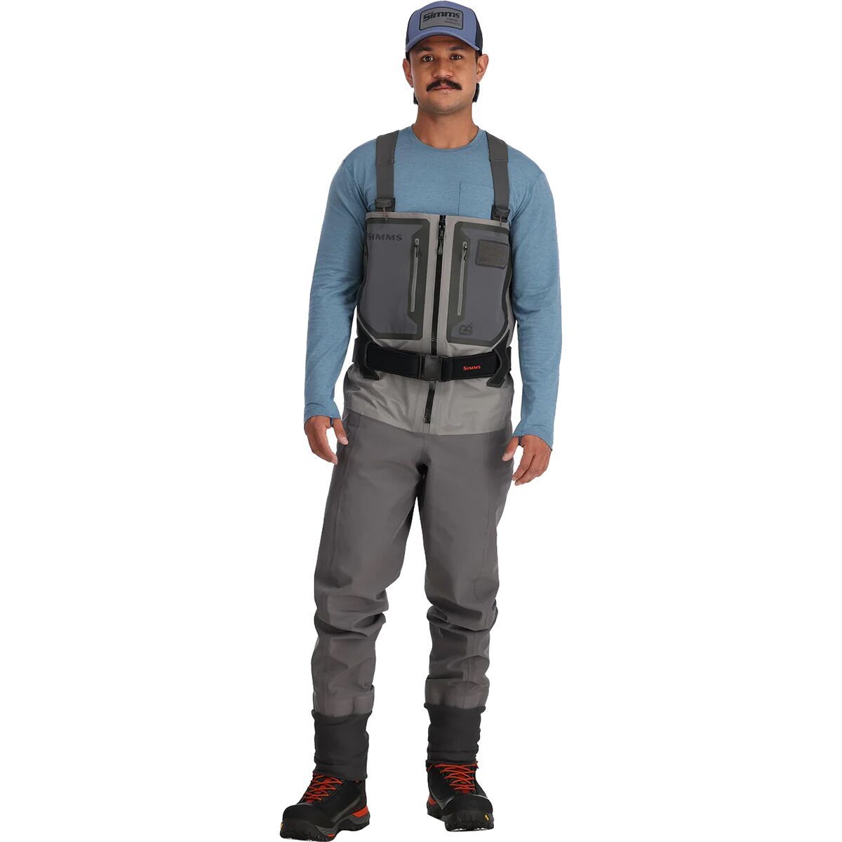 Image of Simms G4Z Stockingfoot Wader - Men's Slate, L-(9.0-11.0)