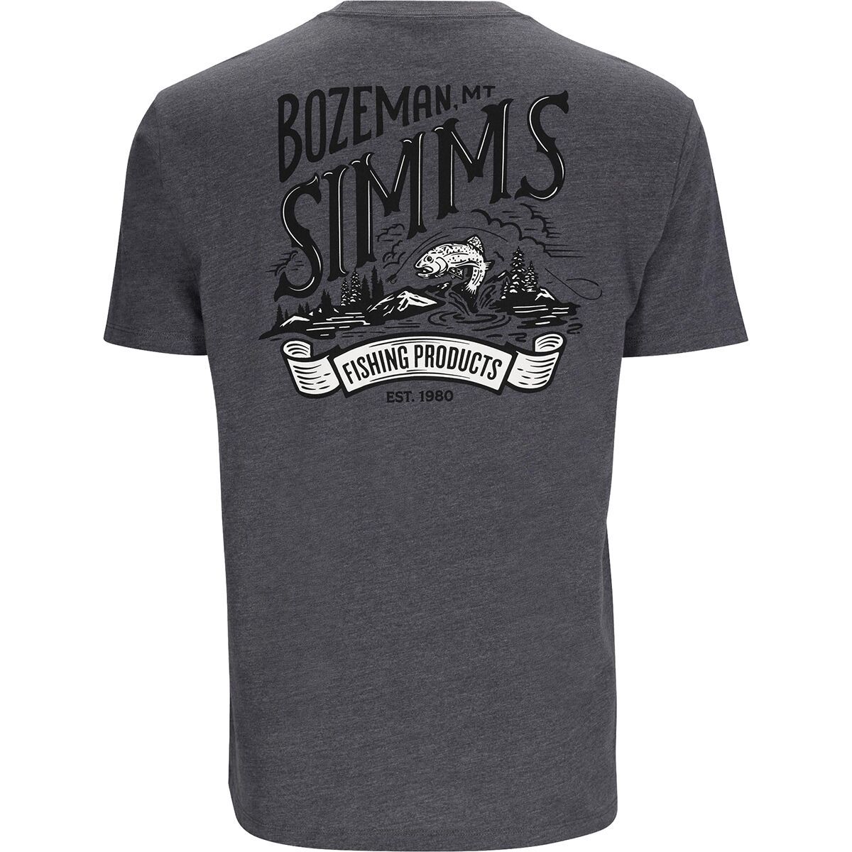 Simms Bozeman Scene T-Shirt - Men's Titanium Heather, S