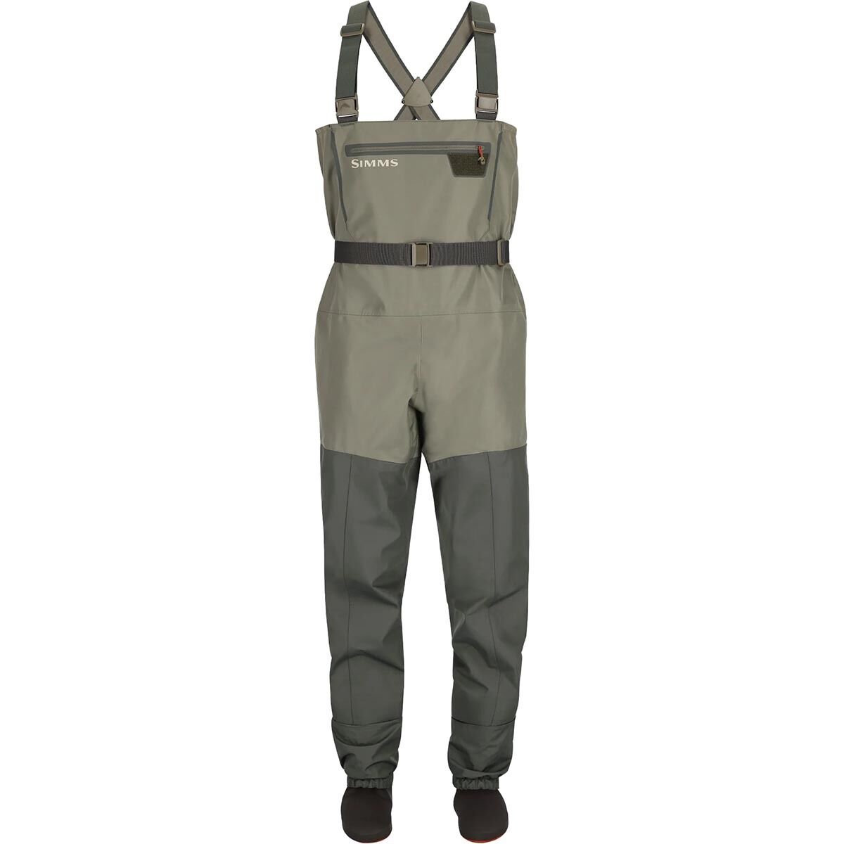 Image of Simms Tributary Stockingfoot Wader - Men's Basalt, L -(9.0-11.0)