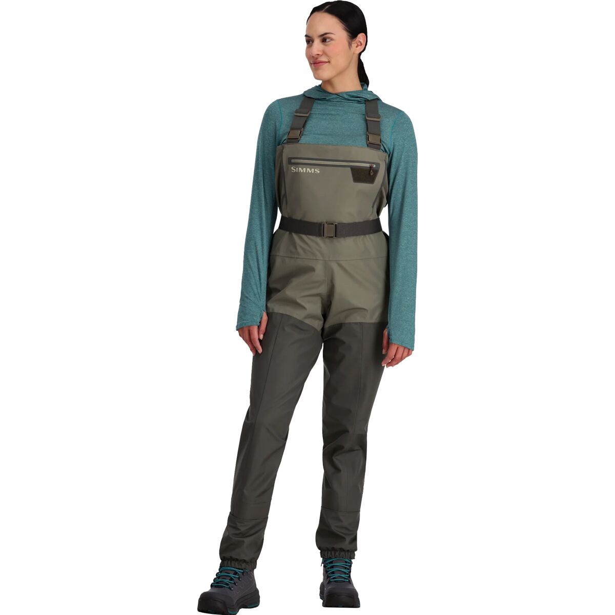 Image of Simms Tributary Stockingfoot Wader - Women's Basalt, MF-(8.0-9.0)