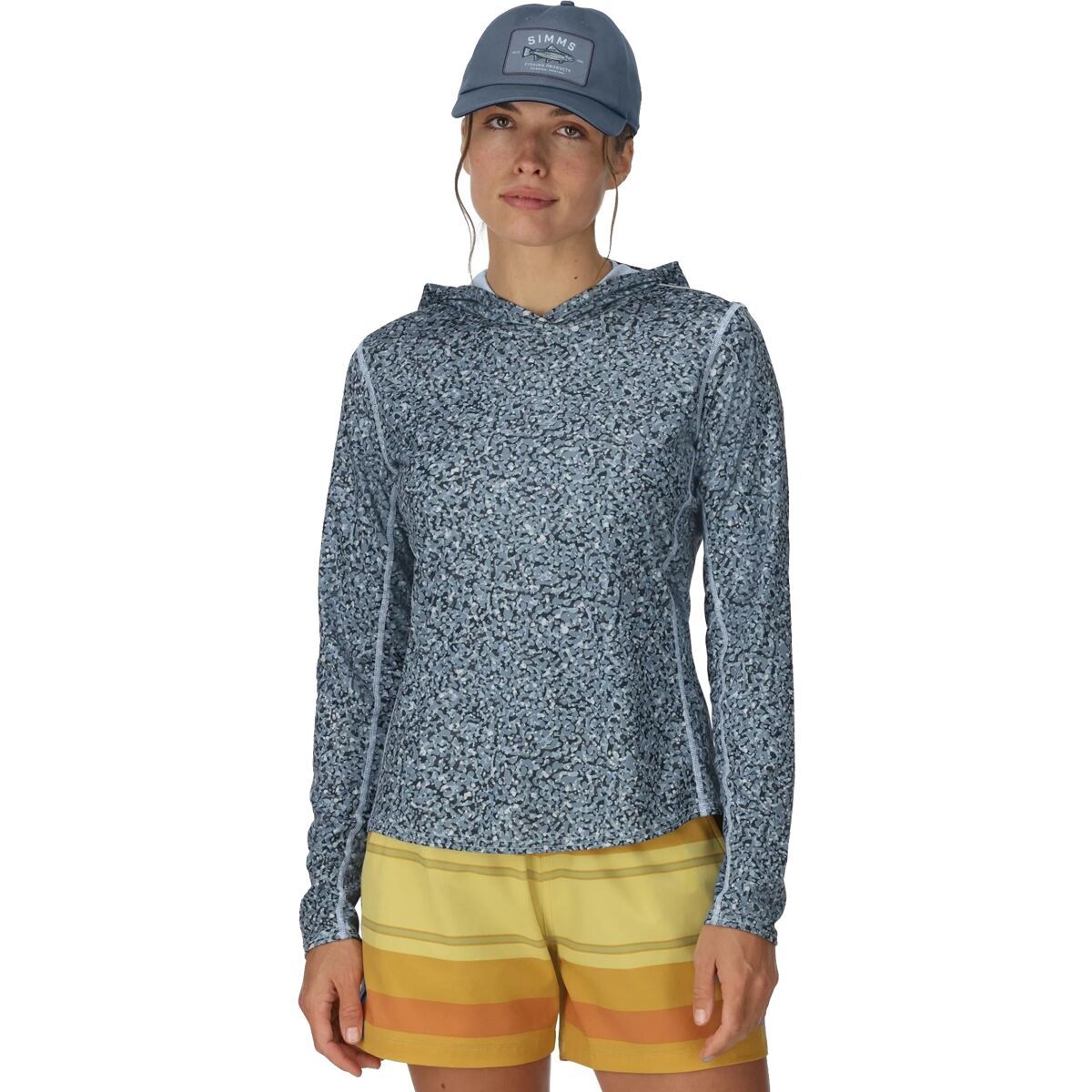 Image of Simms Challenger Solar Hoodie - Women's Pebble Selvedge, XS