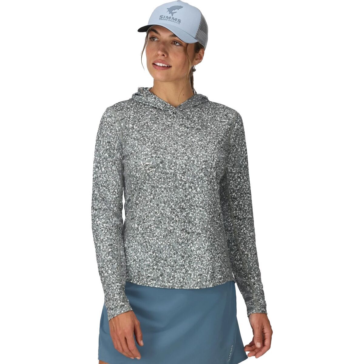 Image of Simms Challenger Solar Hoodie - Women's Pebble Steel, XL