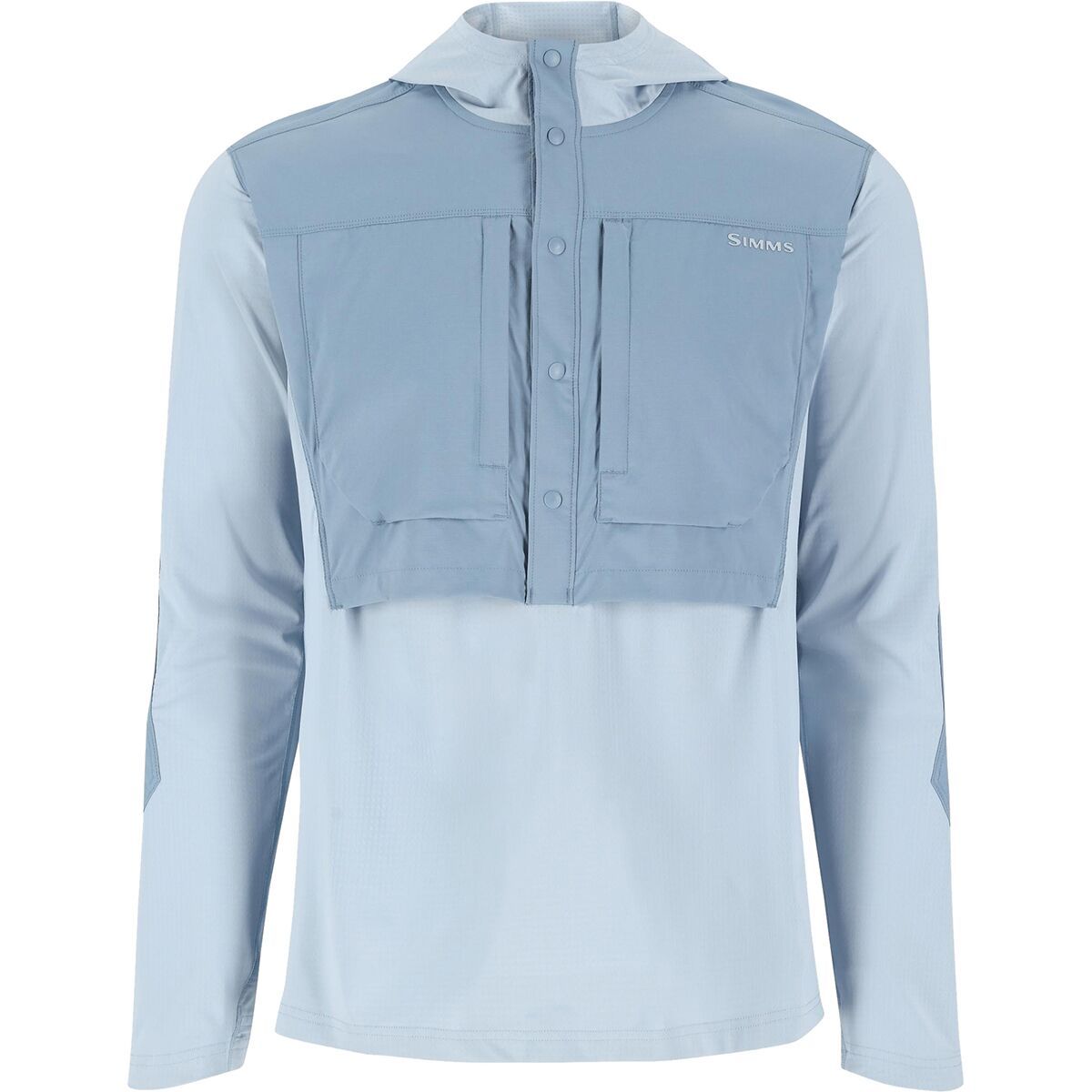 Simms Latitude BiComp Hoodie - Men's Steel Blue/Albacore, M