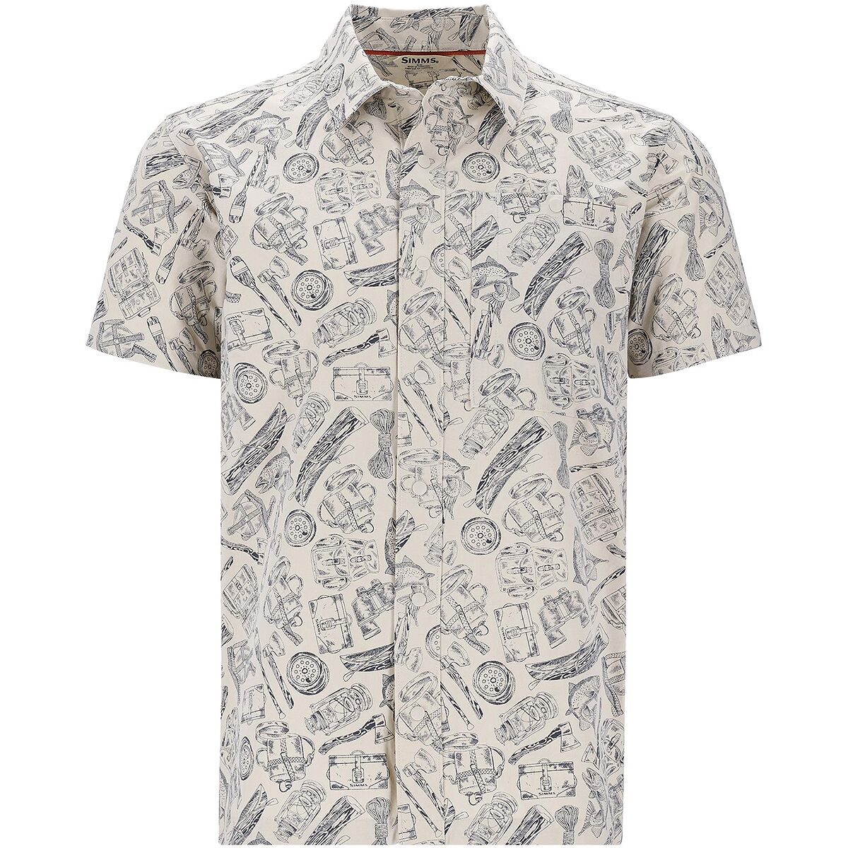 Image of Simms Tailout Short-Sleeve Shirt - Men's Camp Sand, M