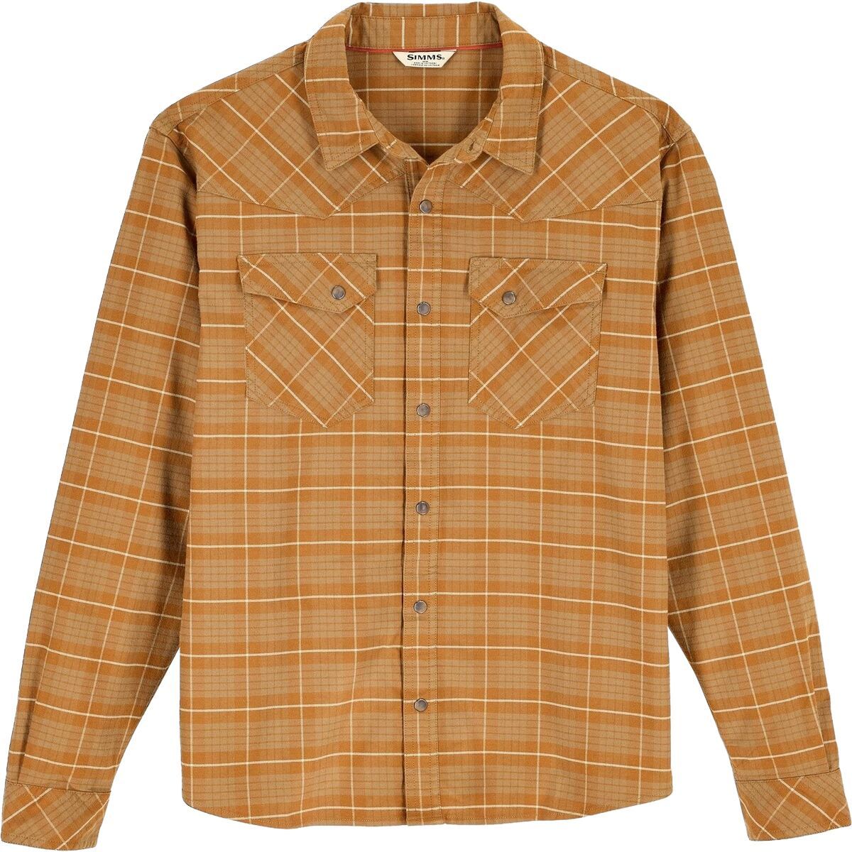 Image of Simms Brackett Flannel Shirt - Men's Drummond Plaid: Cobia, XL