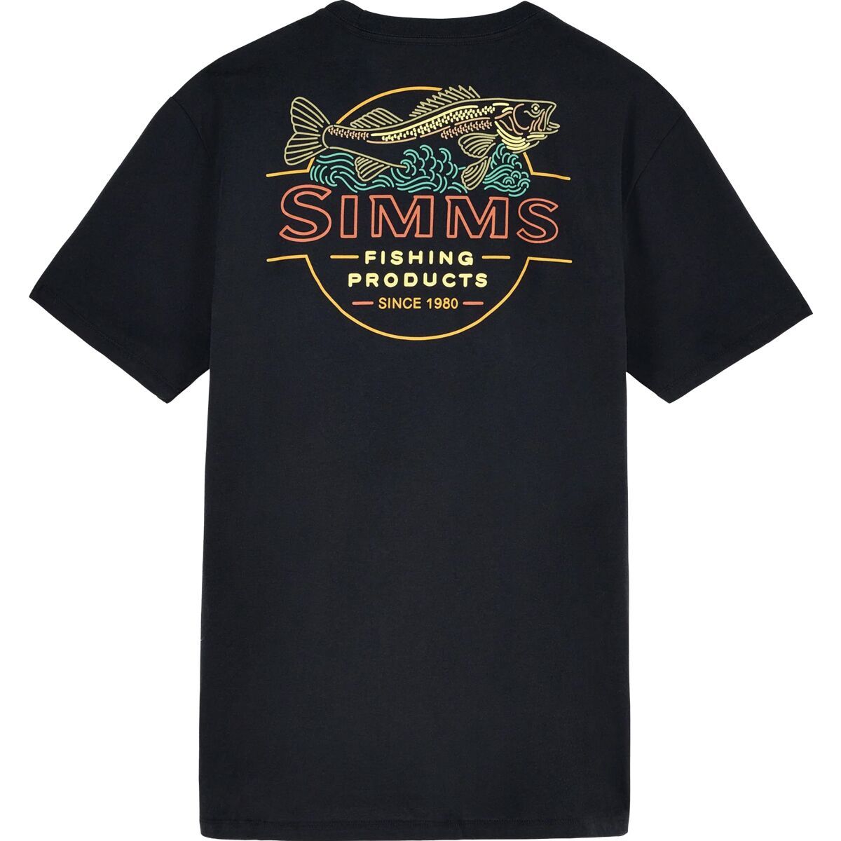 Image of Simms Neon Draft T-Shirt - Men's Black, L