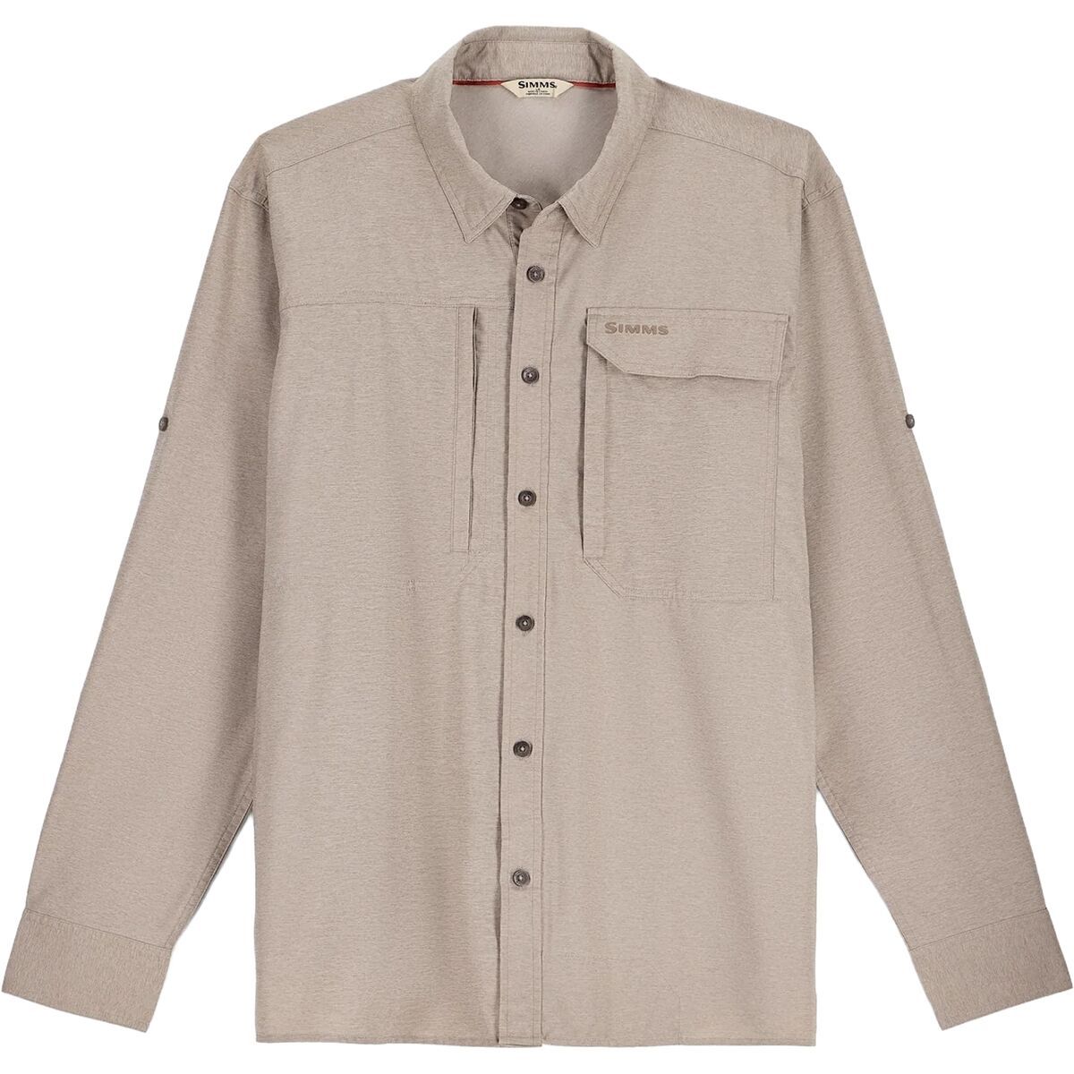 Image of Simms Guide Bugstopper Long-Sleeve Shirt - Men's Dolomite Heather, M