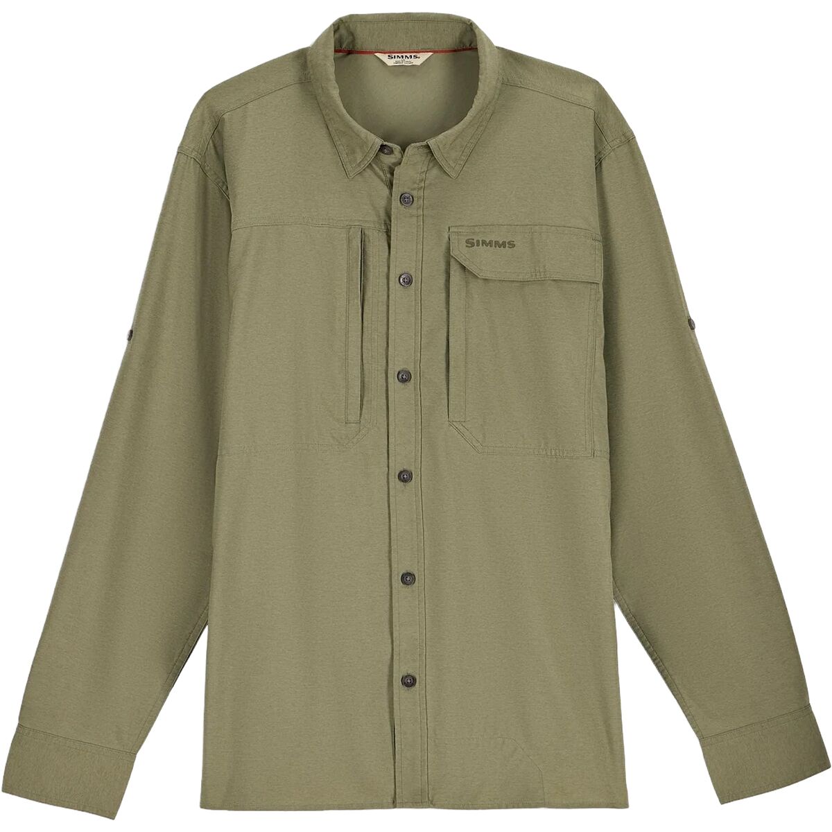 Image of Simms Guide Bugstopper Long-Sleeve Shirt - Men's Willow Heather, S