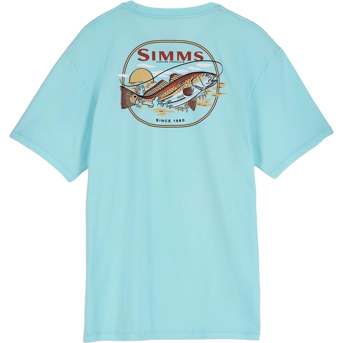 Image of Simms Redfish T-Shirt - Men's Sea Breeze, S