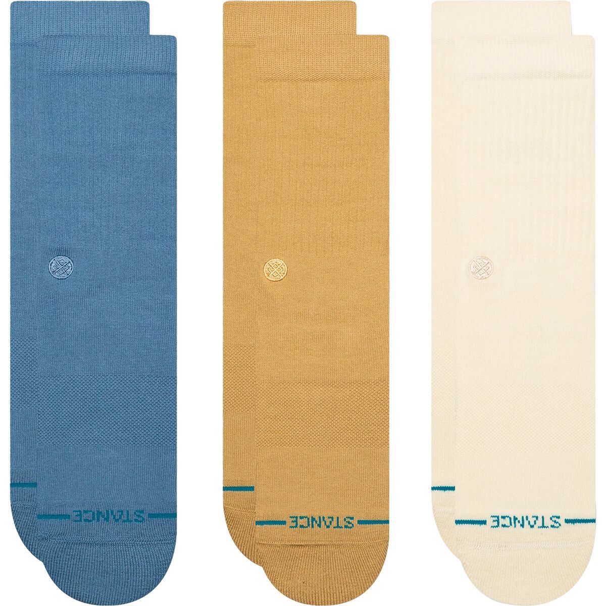 Image of Stance Icon Sock - 3-Pack - Men's Cream, M