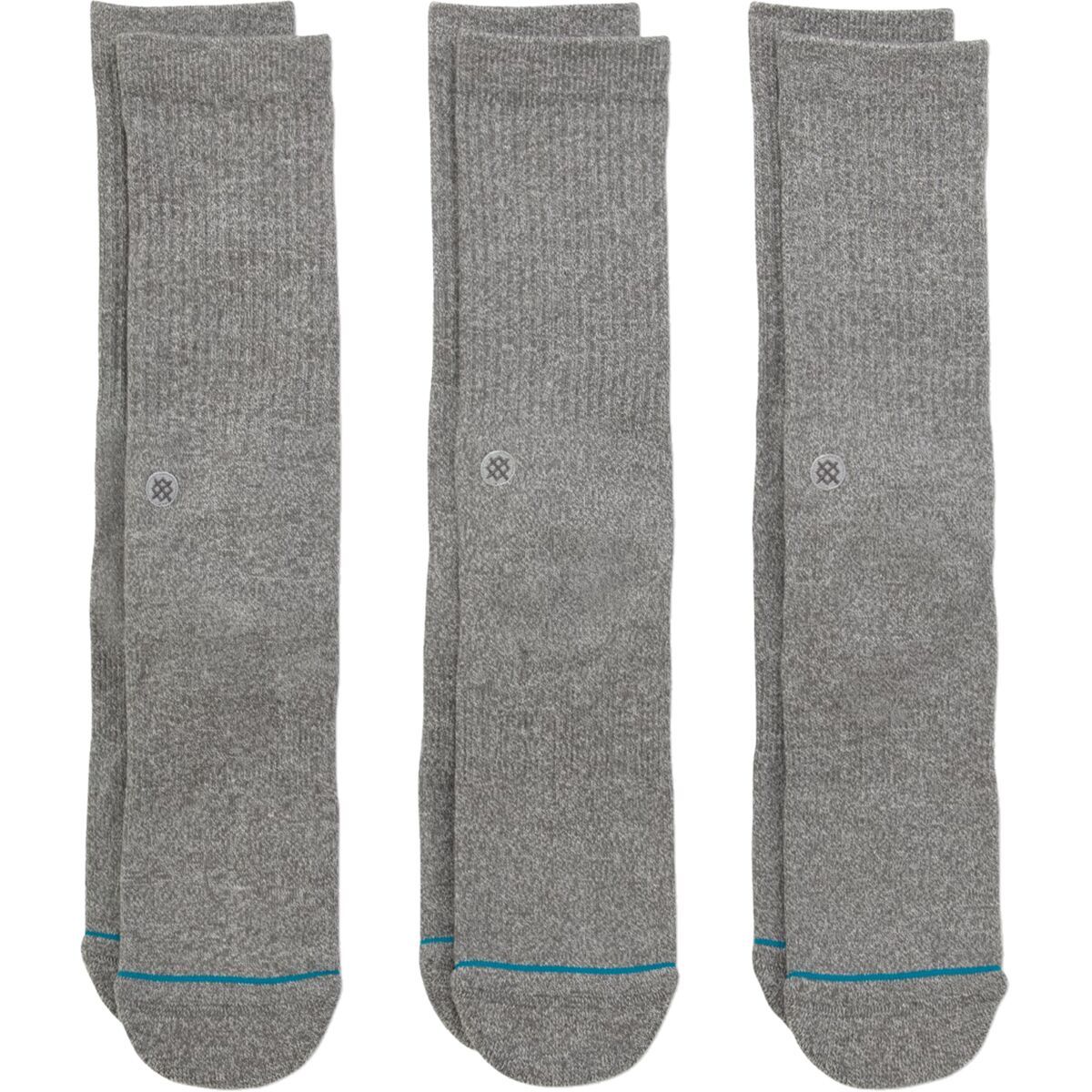 Stance Icon Sock - 3-Pack - Men's Graphite, S