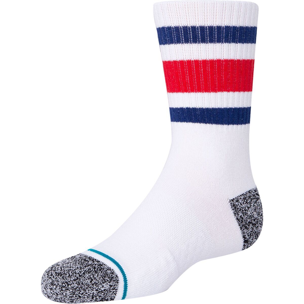Stance Boyd ST Silver Sock - Kids' White/Blue, L