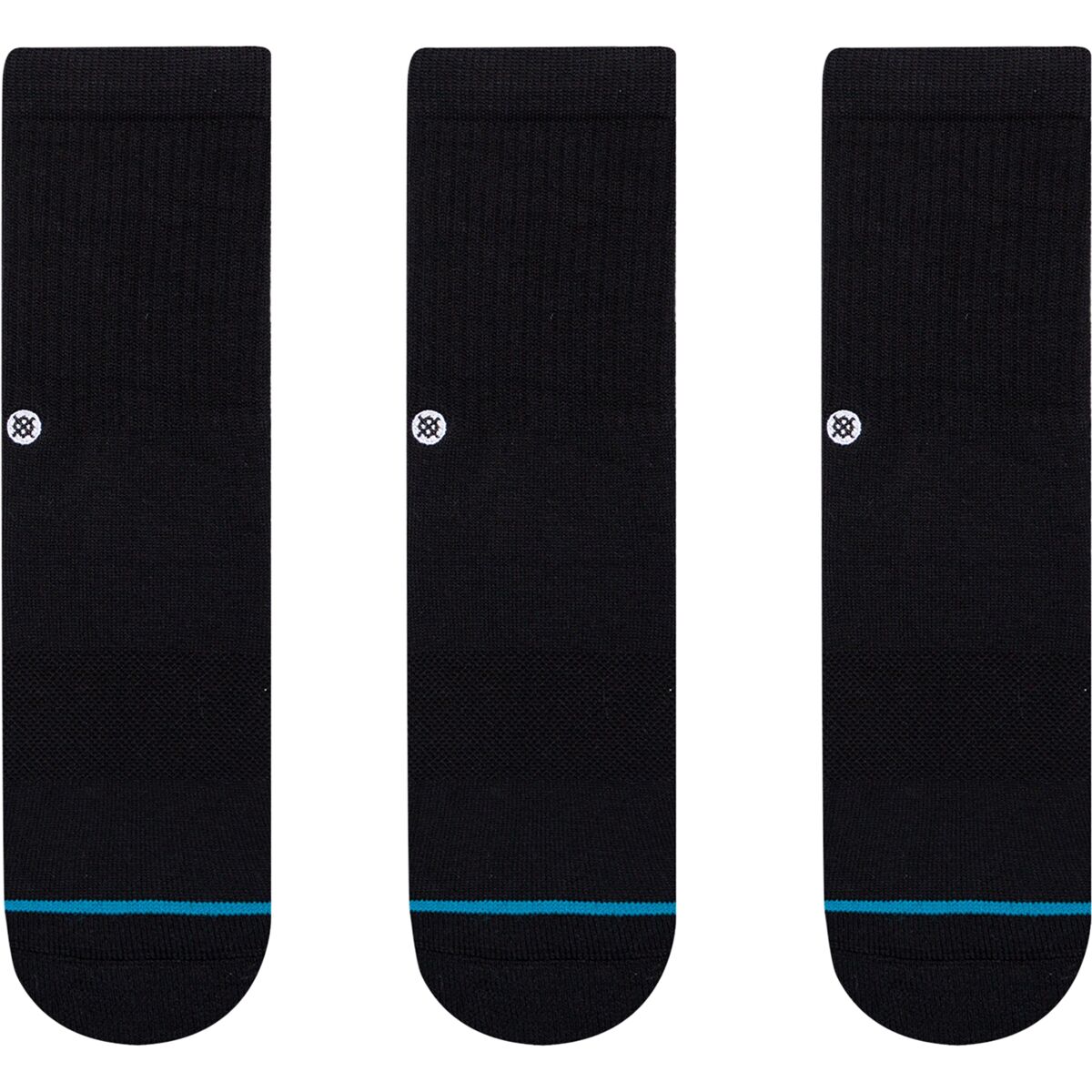 Image of Stance Icon ST Staple Sock - 3-Pack - Kids' Black, L