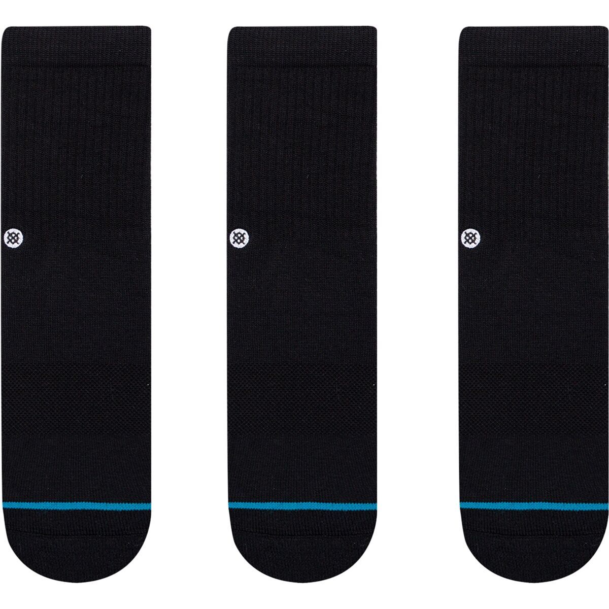 Image of Stance Icon ST Staple Sock - 3-Pack - Kids' Black, M