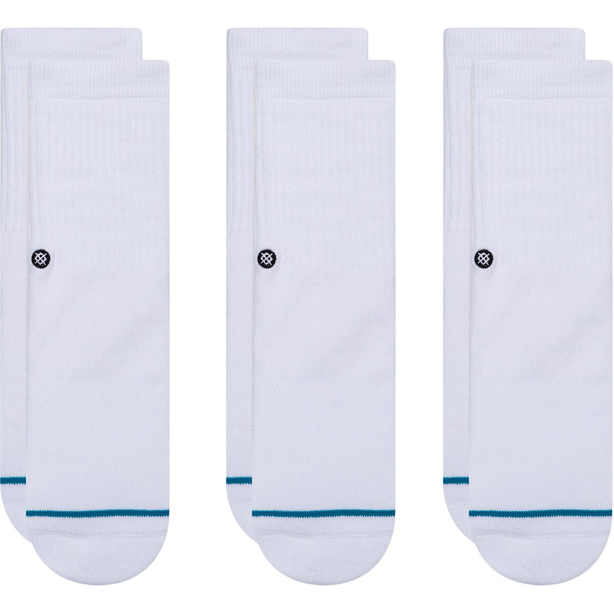 Image of Stance Icon ST Staple Sock - 3-Pack - Kids' White, M