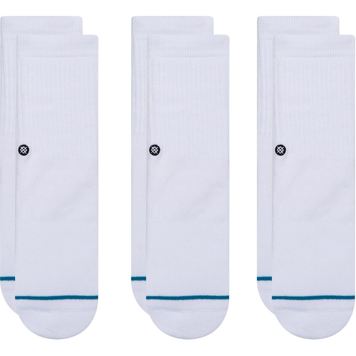 Image of Stance Icon ST Staple Sock - 3-Pack - Kids' White, L