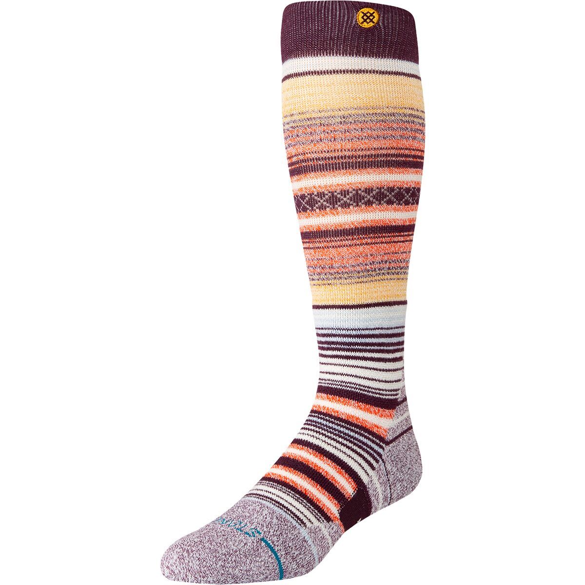Stance Curren Snow Sock Wine, L