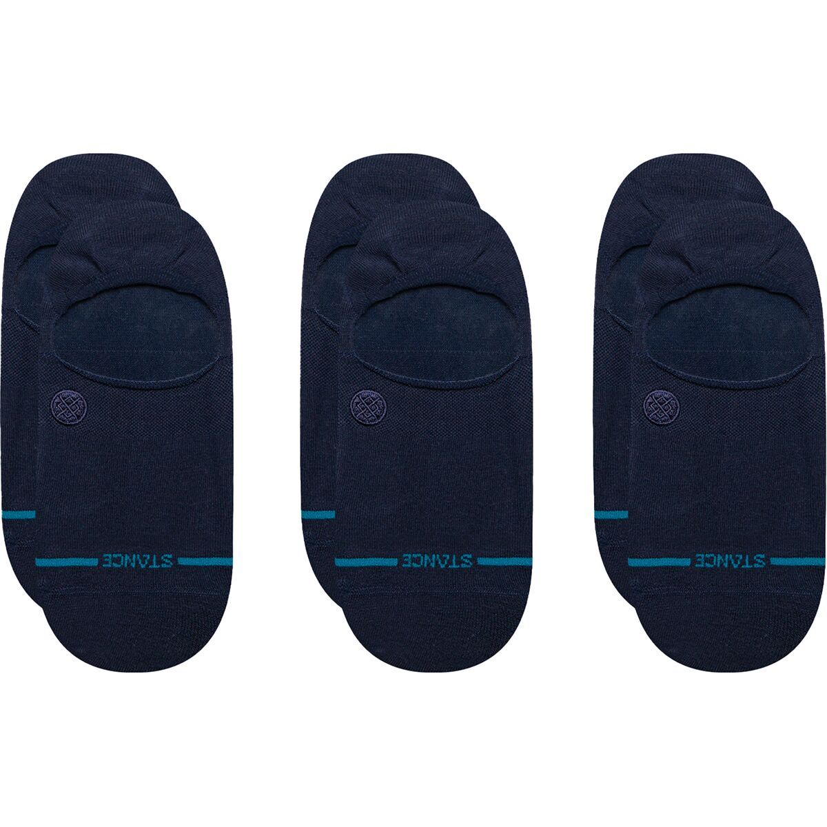 Image of Stance Icon No-Show Sock 3-Pack Darknavy, L