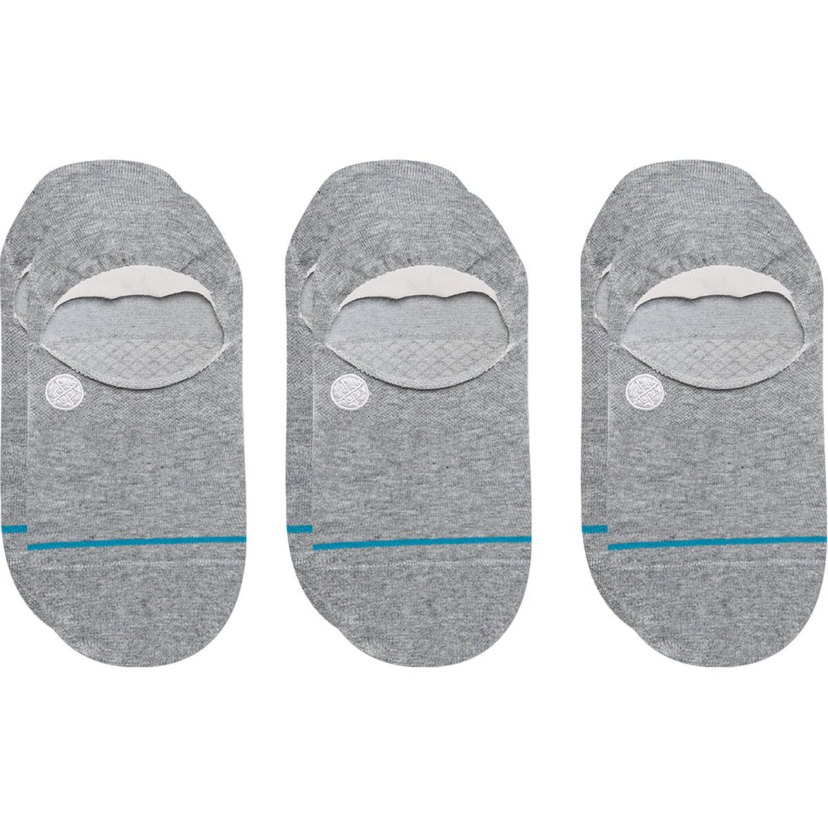 Image of Stance Icon No-Show Sock 3-Pack Heathergrey, L