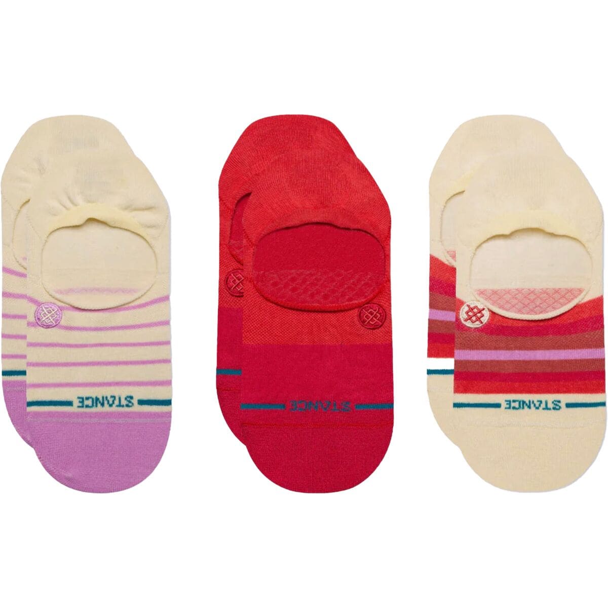 Image of Stance Fulfilled Cotton No Show Sock - 3-Pack Pink, S