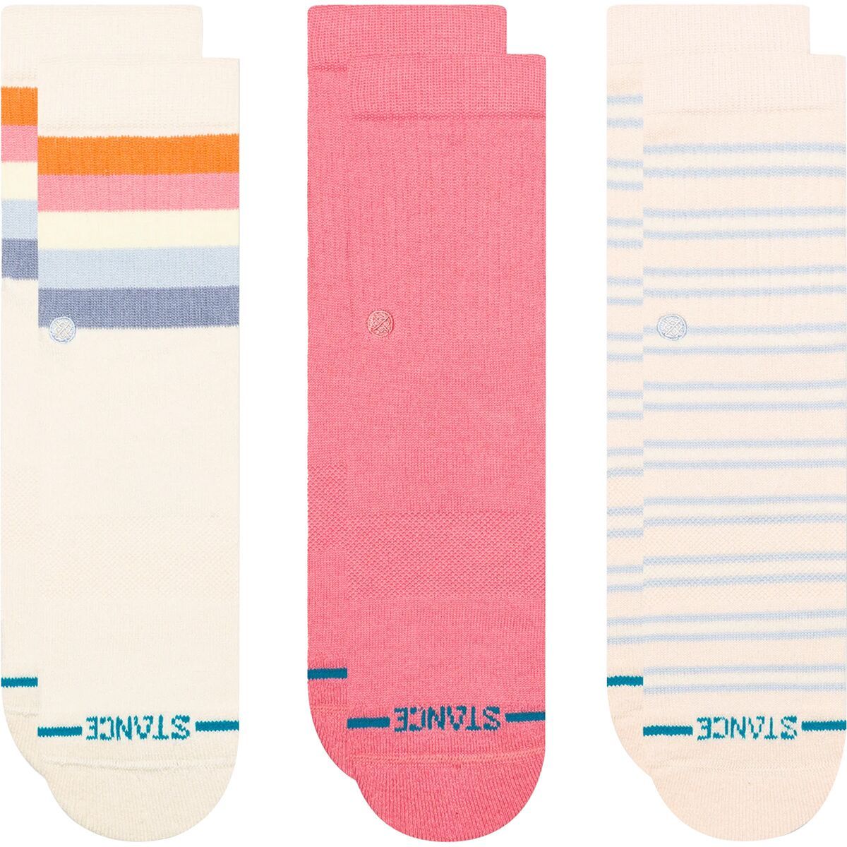 Stance Maliboo Sock - 3-Pack - Kids' Pink, L